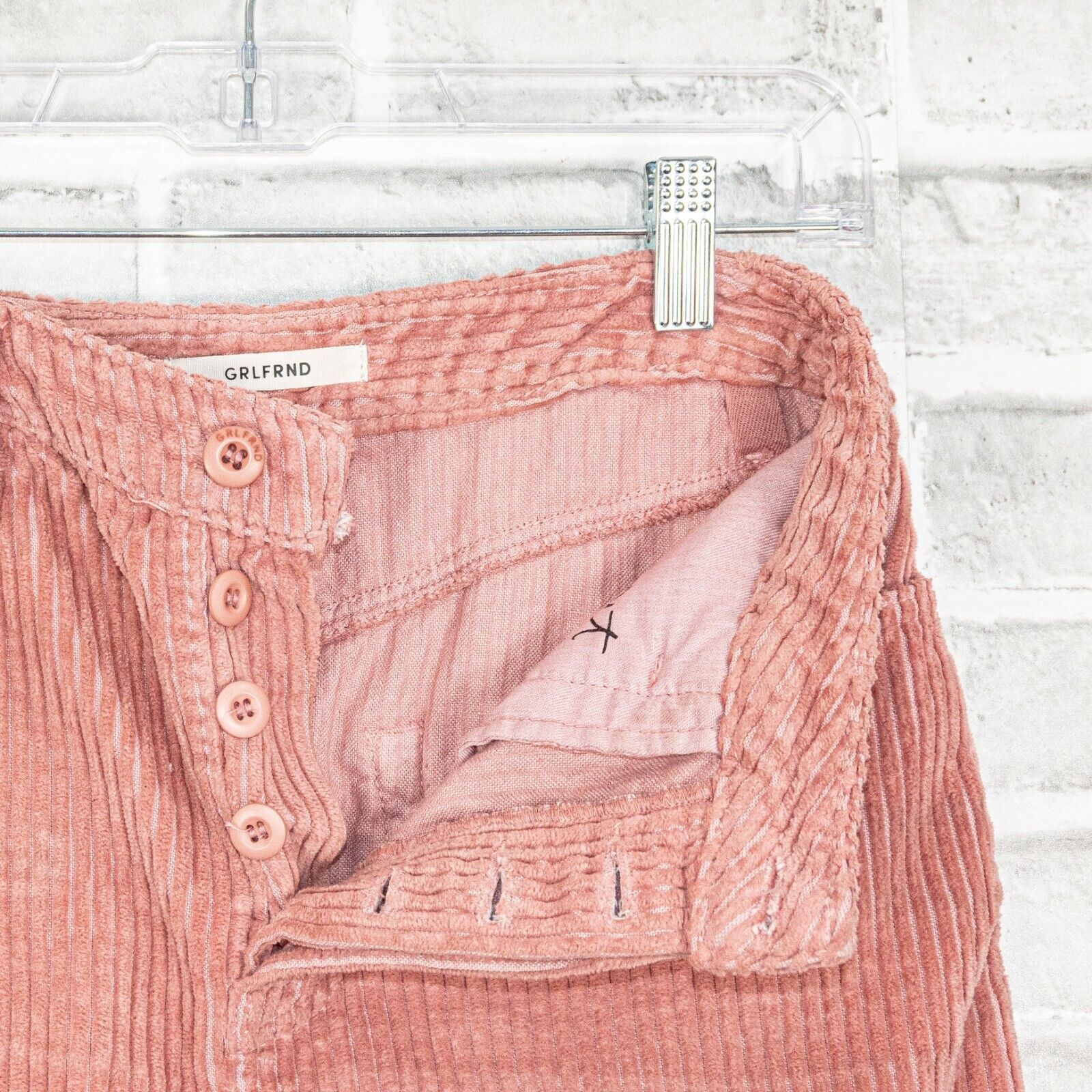 GRLFRND GRLFRND Corduroy Zamira Skirt Last Rose Pink size 26 Size 26" / US 2 / IT 38 - 7 Thumbnail