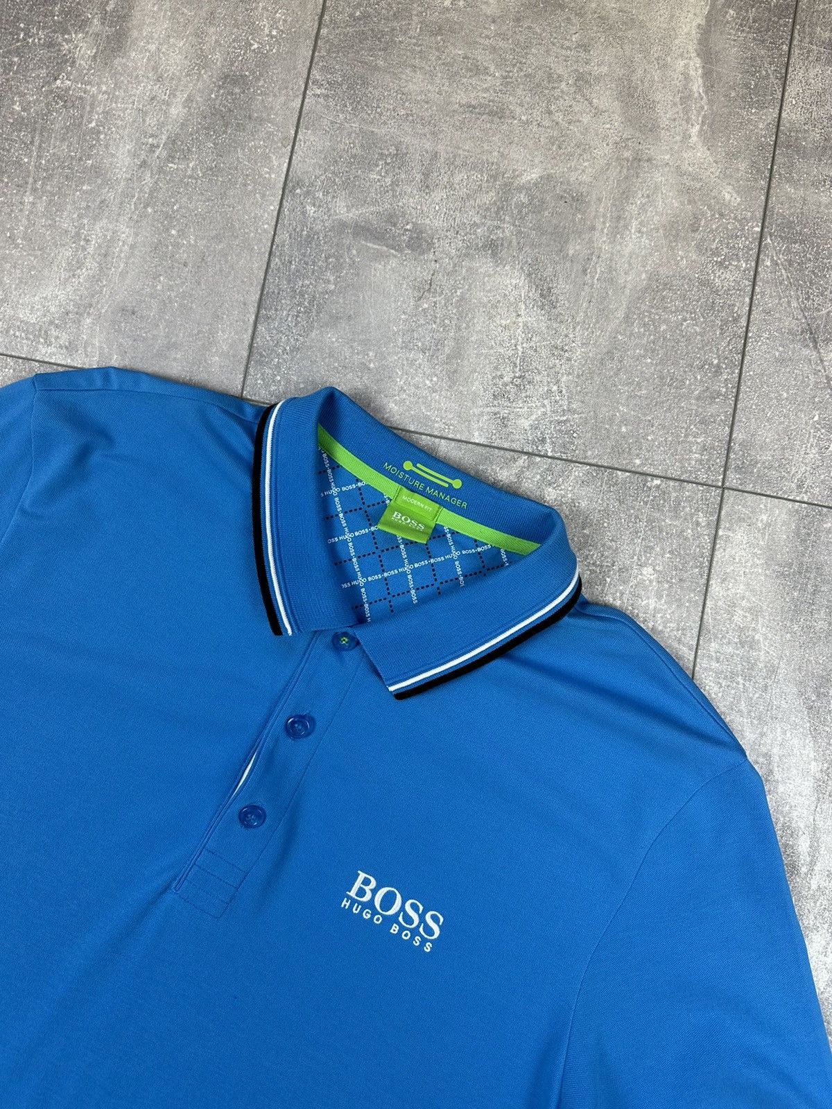 Hugo Boss Blue Basic Hugo Boss Polo Size US L / EU 52-54 / 3 - 6 Thumbnail