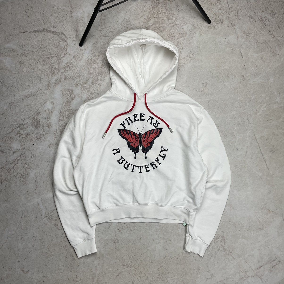 Off-White × Virgil Abloh Off-White Virgil Abloh 2018 Butterfly Oversize Short Hoodie Size M / US 6-8 / IT 42-44 - 2 Thumbnail