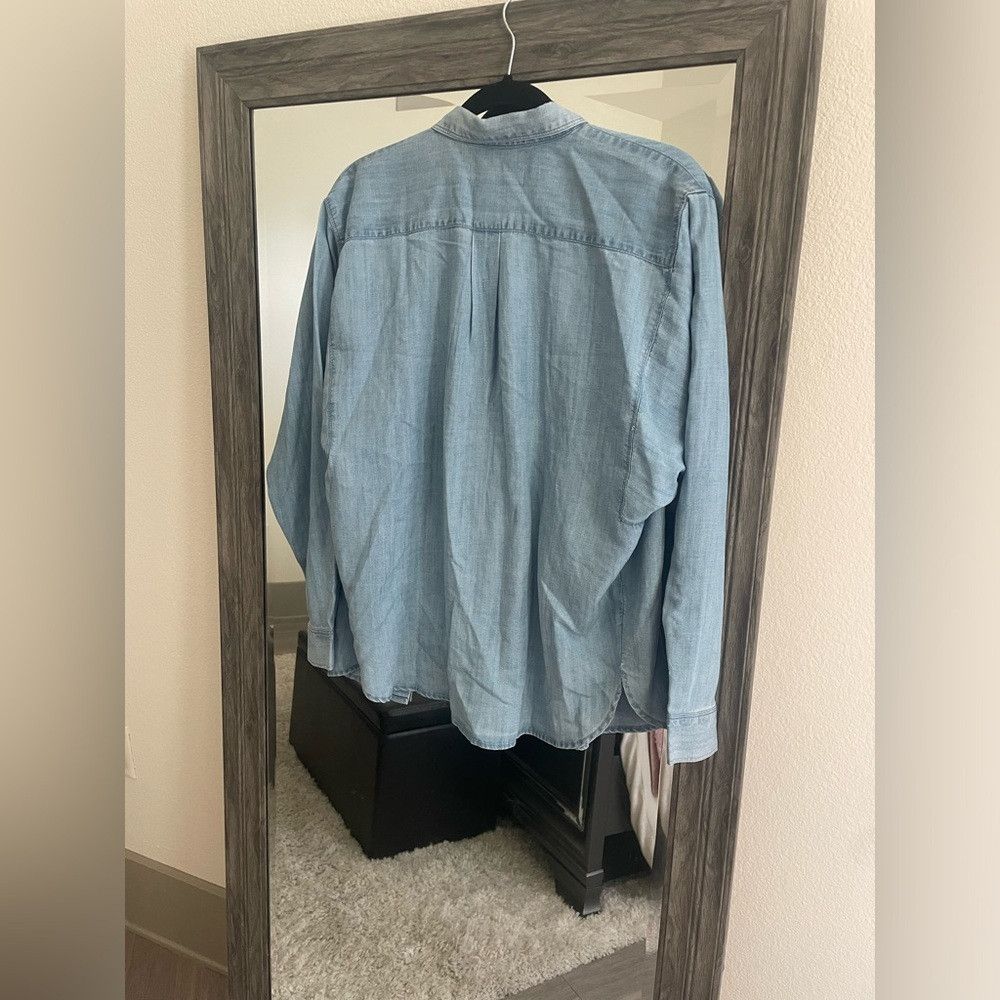 Loft Loft blue long sleeve button up blouse Size S / US 4 / IT 40 - 3 Thumbnail