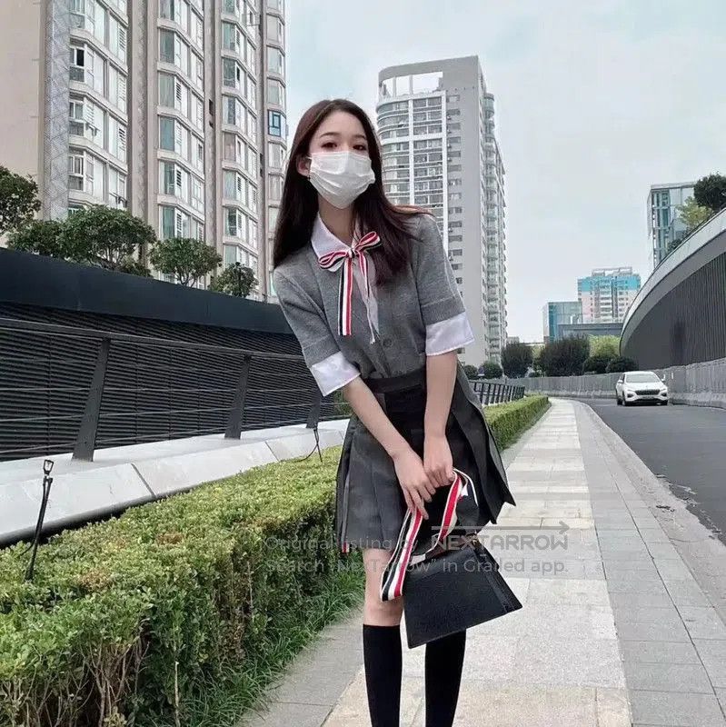 Thom Browne Thom Browne Gray Wool Short Sleeve Sweater . Size M / US 6-8 / IT 42-44 - 7 Thumbnail