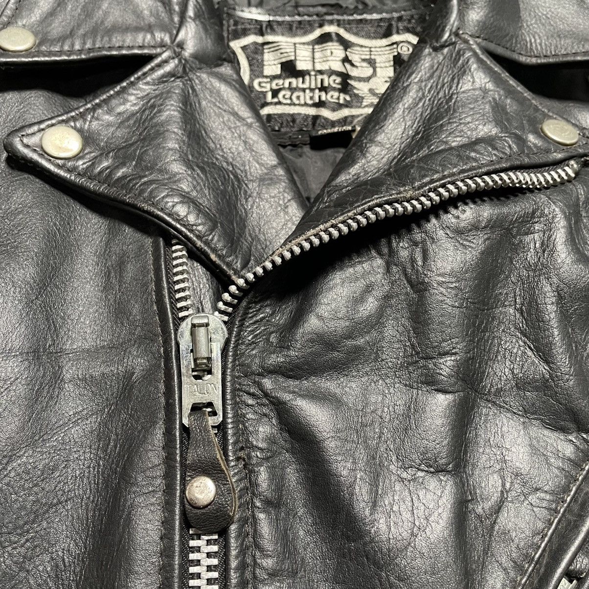 First MFG Co. Vintage First Genuine Leather Double Rider Biker Jacket Size US S / EU 44-46 / 1 - 3 Thumbnail