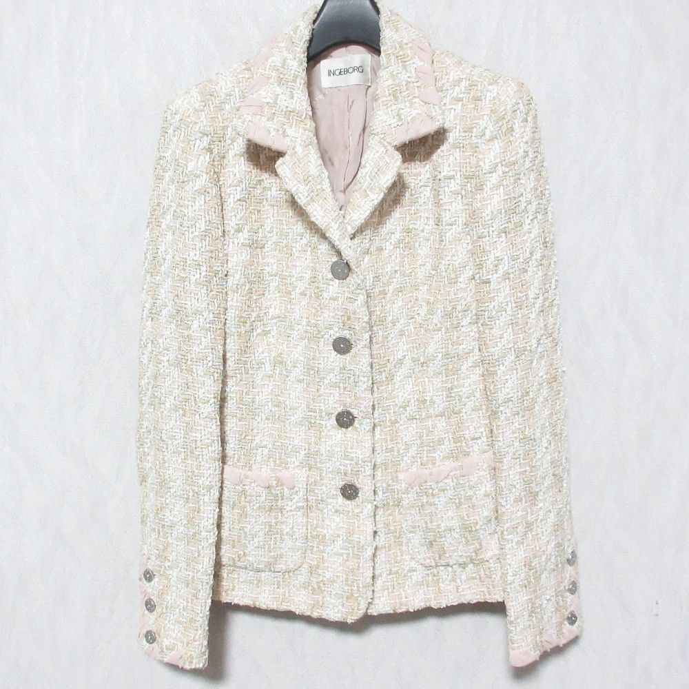 Other Other Ingeborg Tweed Tailored Jacket Textile Outerwear P025BFJ08 DUTY FREE for USA Size ONE SIZE - 1 Thumbnail