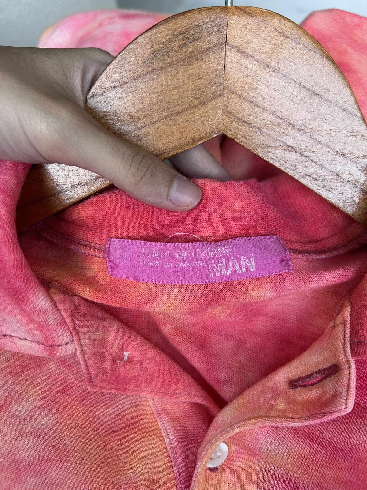 Comme des Garcons Junya Watanabe MAN Pink Tie-Dye Shirt Size US S / EU 44-46 / 1 - 5 Thumbnail