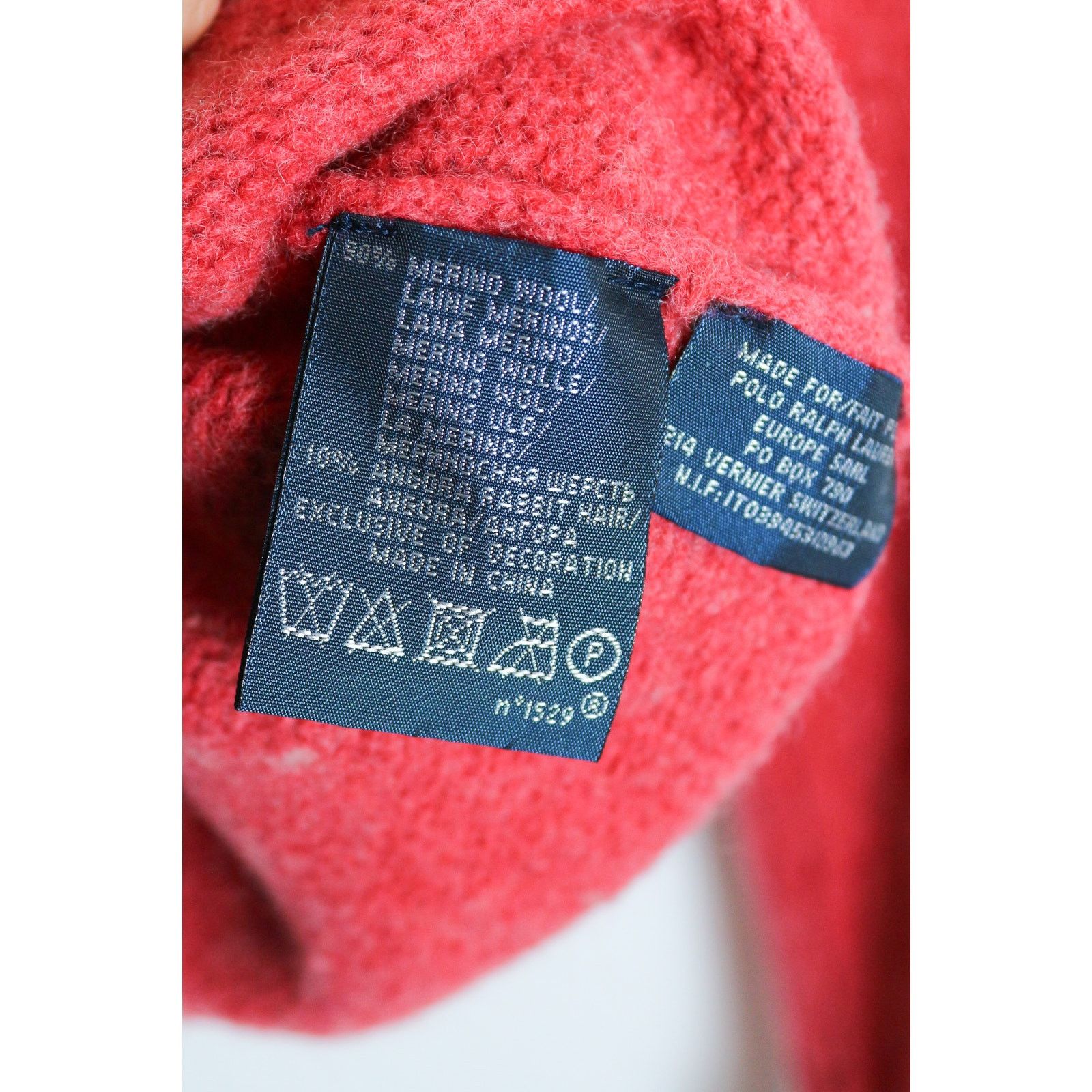Polo Ralph Lauren Vintage Polo Ralph Lauren Pony Logo Red Wool Knit Sweater Size US L / EU 52-54 / 3 - 5 Thumbnail