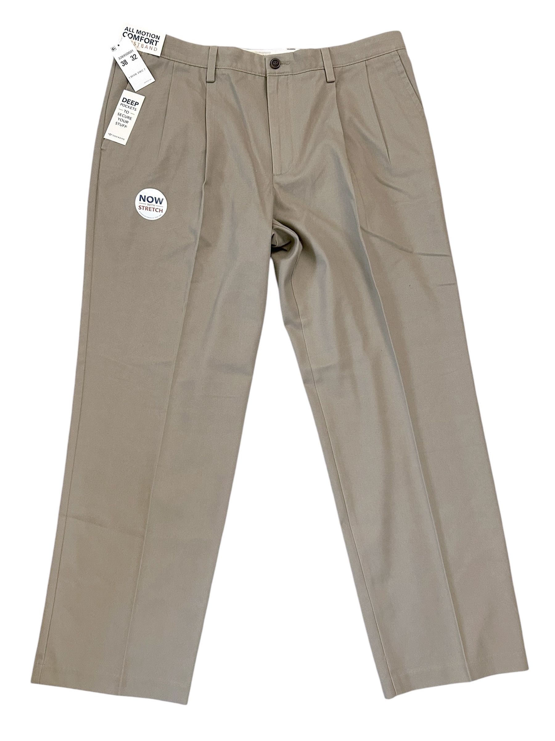 Dockers Dockers Size 38x32 Classic Fit Pleated Front Pants Beige Size US 38 / EU 54 - 1 Thumbnail