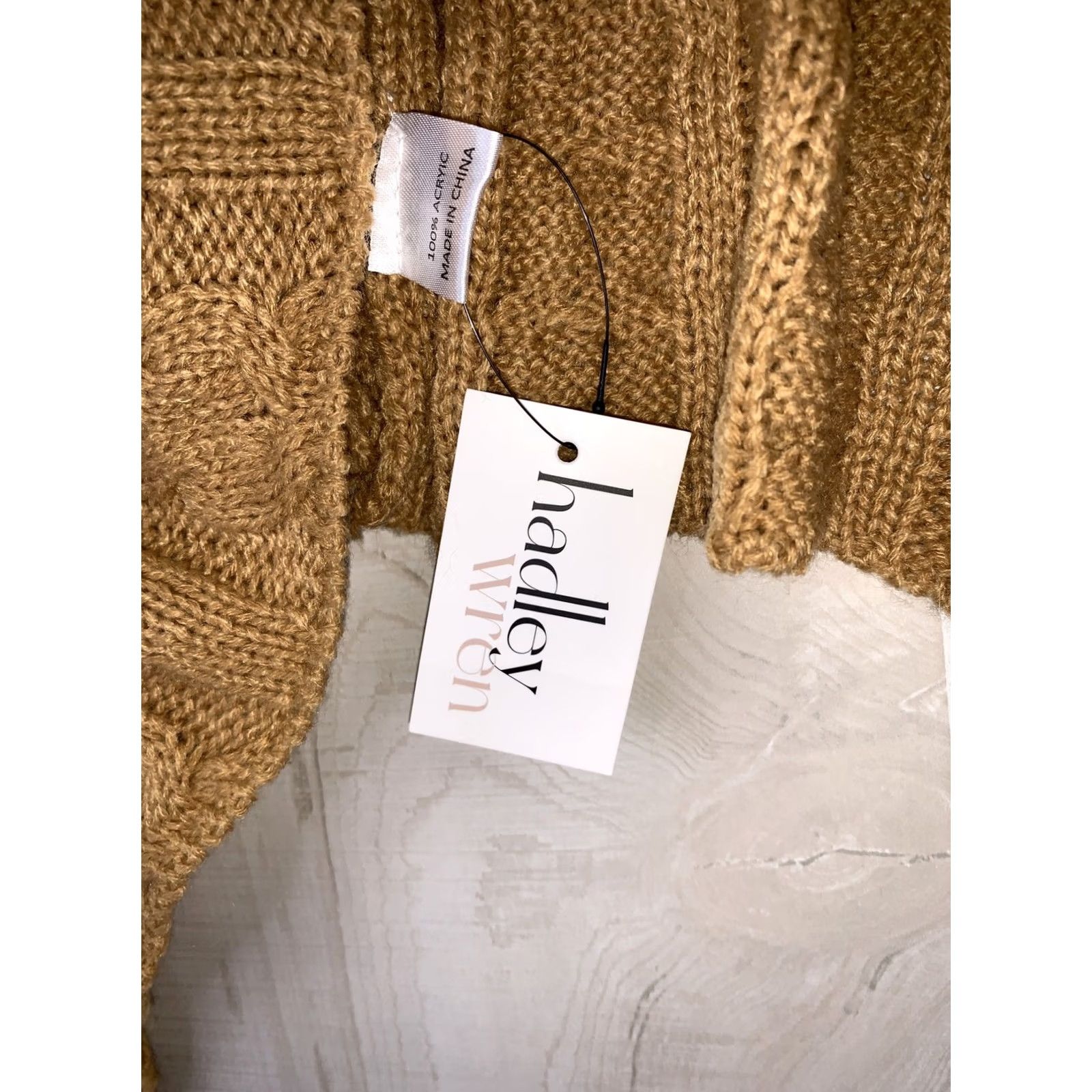 Vintage Hadley Wren Marissa Knit Gold Poncho Womens One Size-10044 Size ONE SIZE - 4 Thumbnail
