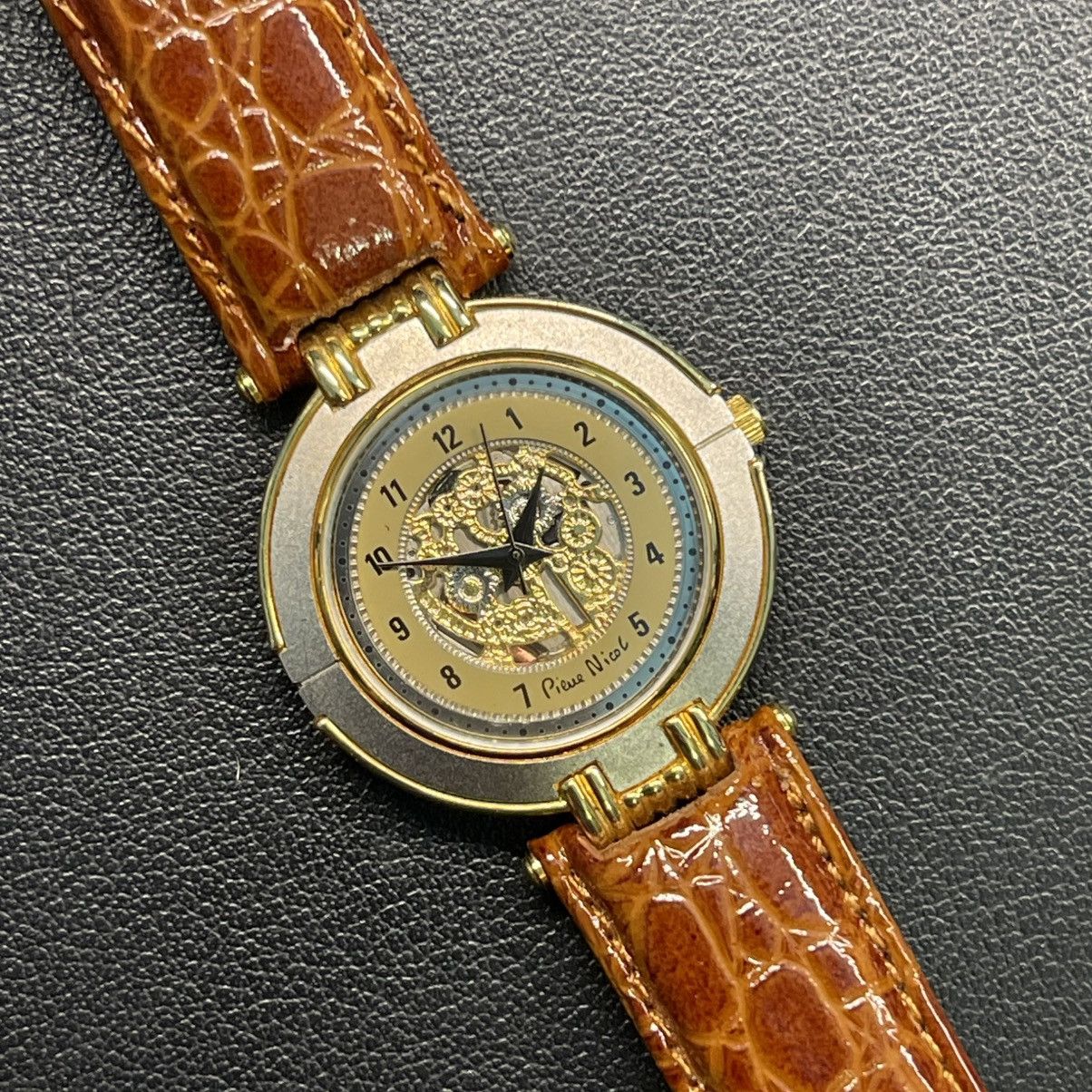 Vintage Men's Pierre Nicol Skeleton Dial Watch – Two-Tone