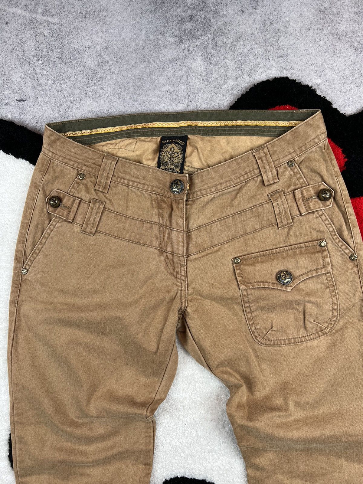 Vintage Vintage Nine Lives Grunge Punk Western Y2K Japanese Pants Size 31" - 2 Thumbnail