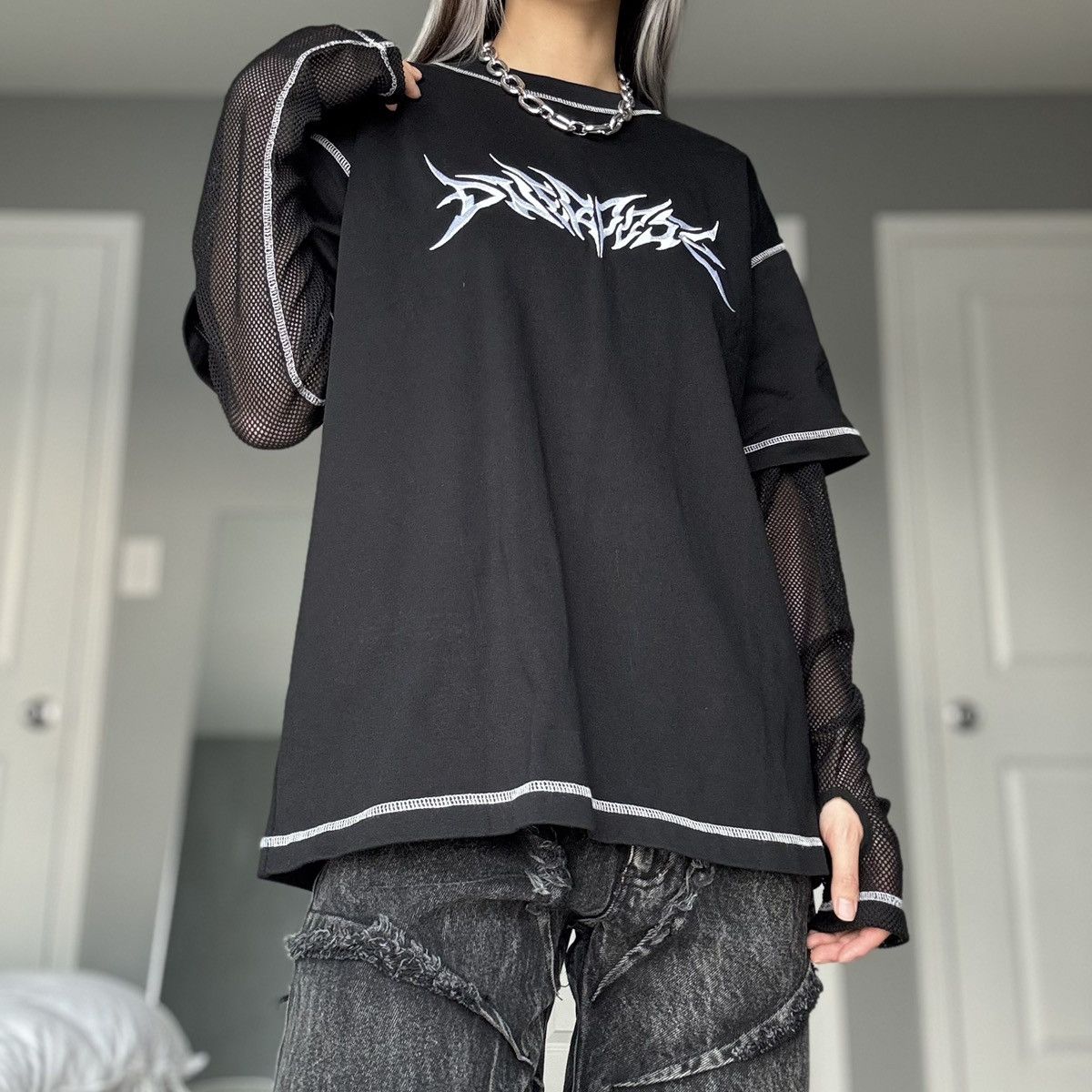 Other OVERDOSE Layered Heavy Metal Mesh Longsleeve Size US L / EU 52-54 / 3 - 4 Thumbnail