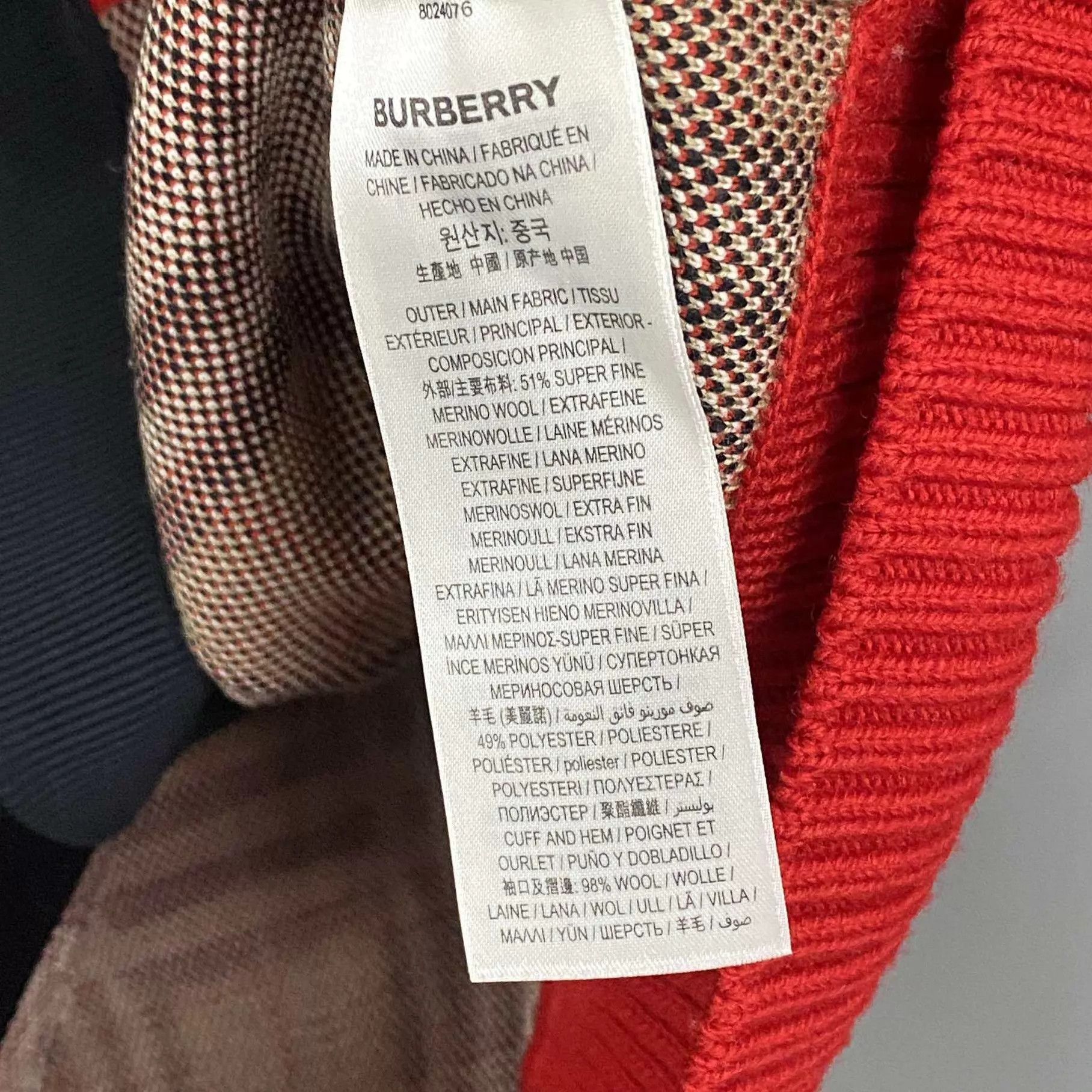 Burberry Burberry Classic Check Wool Cardigan New XS Size XS / US 0-2 / IT 36-38 - 4 Thumbnail