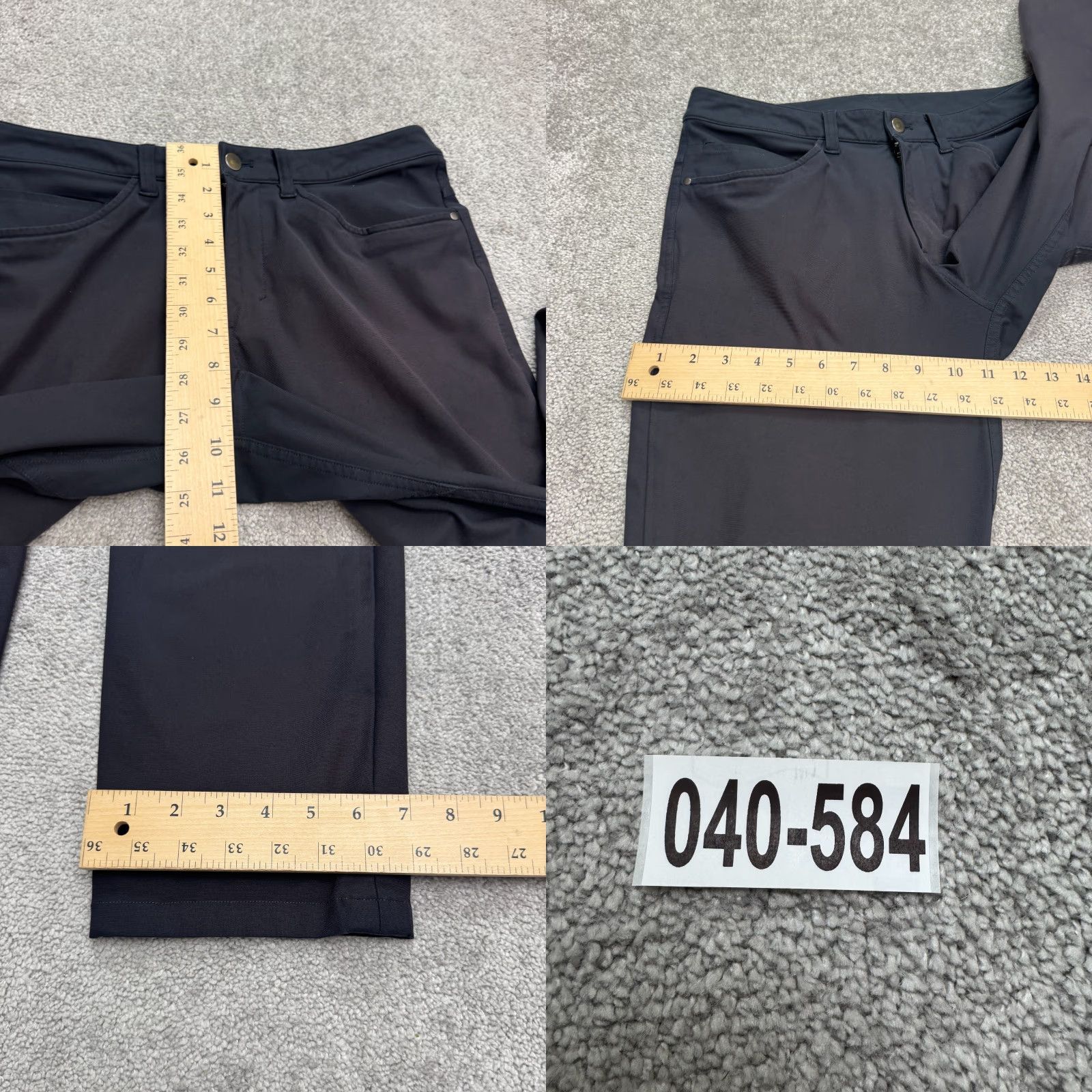 Lululemon Lululemon ABC Commission 5-Pocket Trouser Pants Mens 31 Black Straight Leg Golf Khakis Pants Size US 31 - 9 Thumbnail