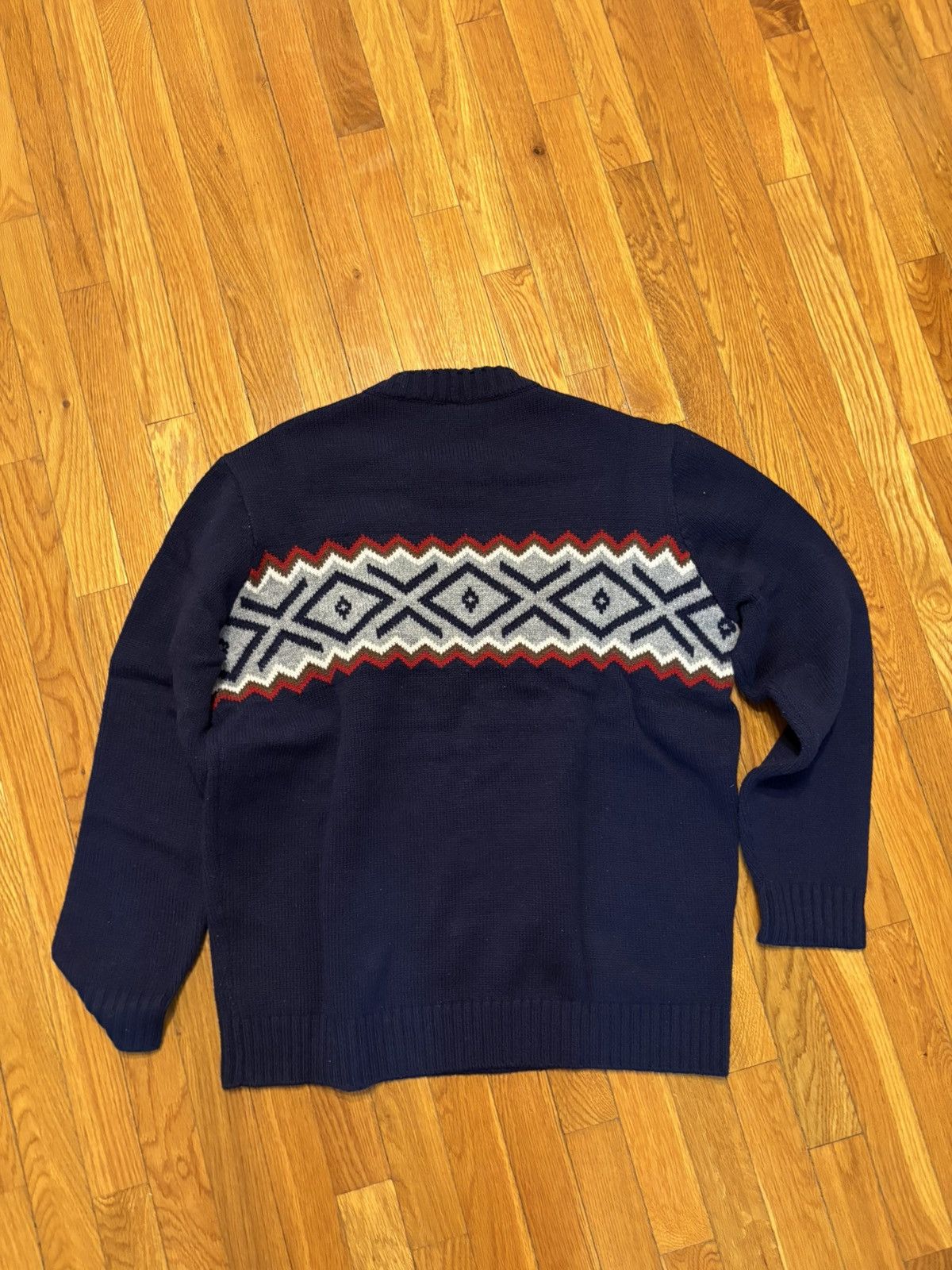 Armani Emporio Armani patterned navy sweater Size US L / EU 52-54 / 3 - 2 Thumbnail