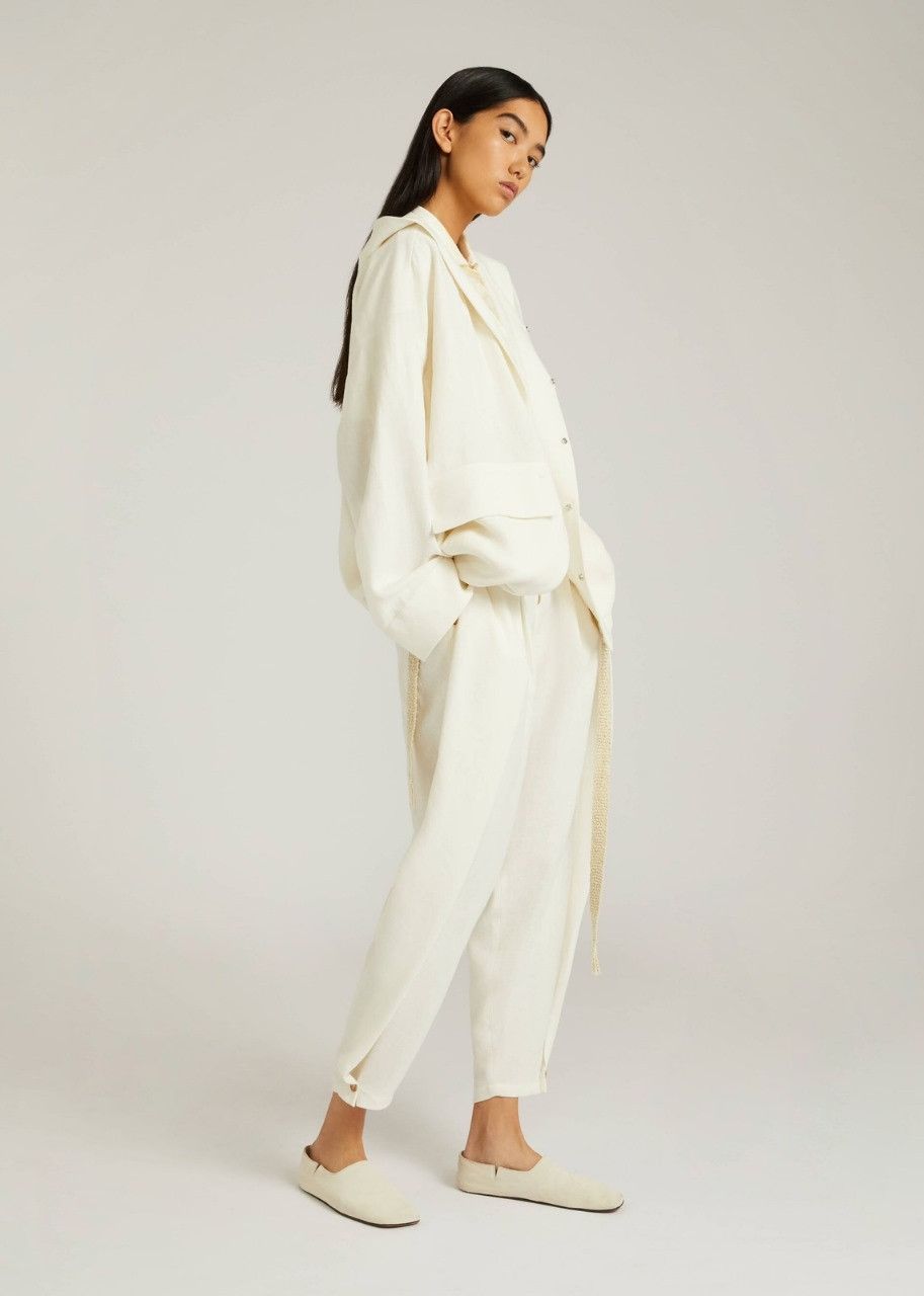 Loro Piana o1srvl11e0424 Trouser in White Size 36" / US 14 / IT 50 - 3 Thumbnail