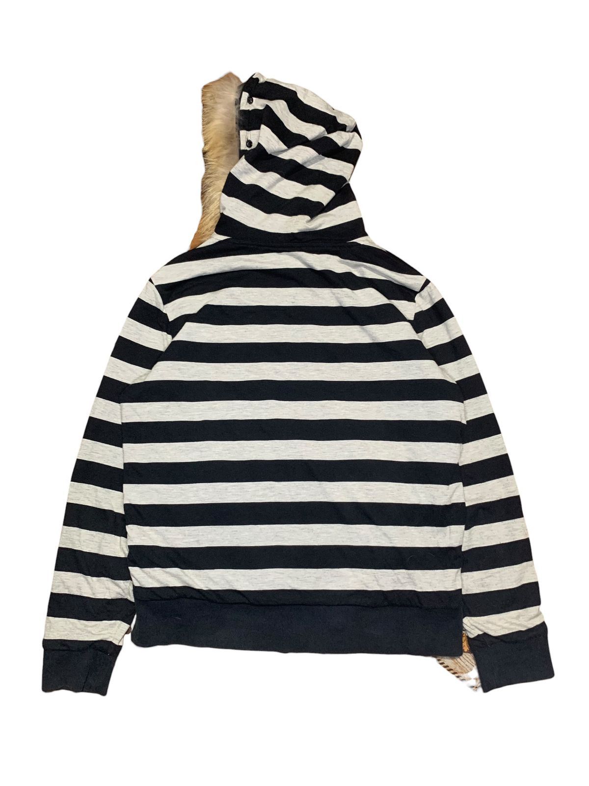 Japanese Brand × Vintage Y2k ugiz conqust reversible prisoner stripe fur hoodie Size US L / EU 52-54 / 3 - 11 Thumbnail