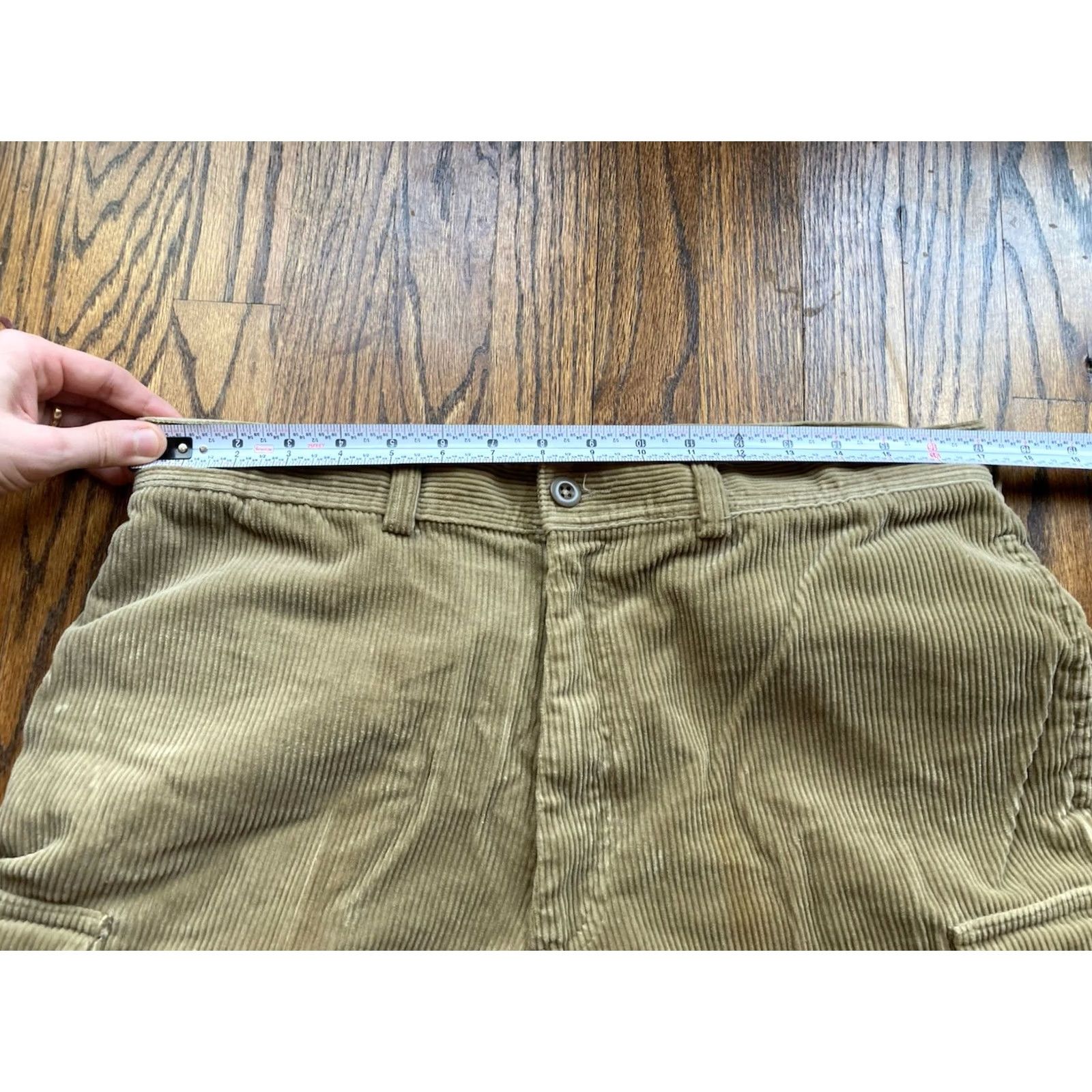 Polo Ralph Lauren VINTAGE Polo Ralph Lauren Cargo Pants Mens 35x32 Beige Corduroy 90s Cargo Pocket Zip Button Logo Size US S / EU 44-46 / 1 - 5 Thumbnail