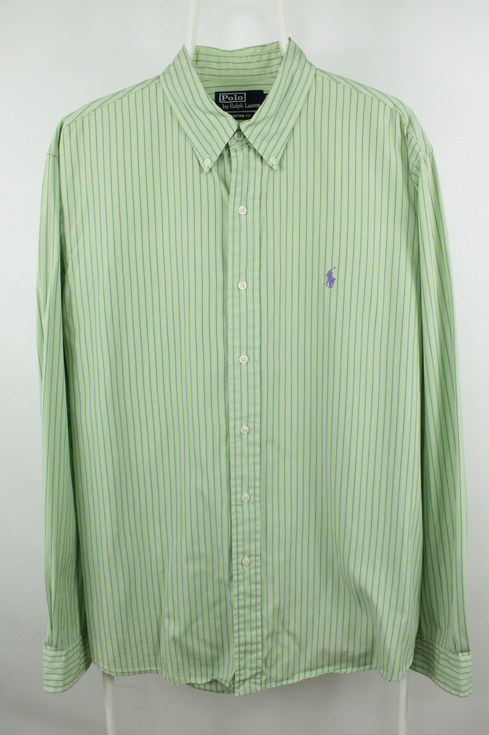 Polo Ralph Lauren Vintage Polo Ralph Lauren Striped Formal Shirt Size US XL / EU 56 / 4 - 1 Thumbnail
