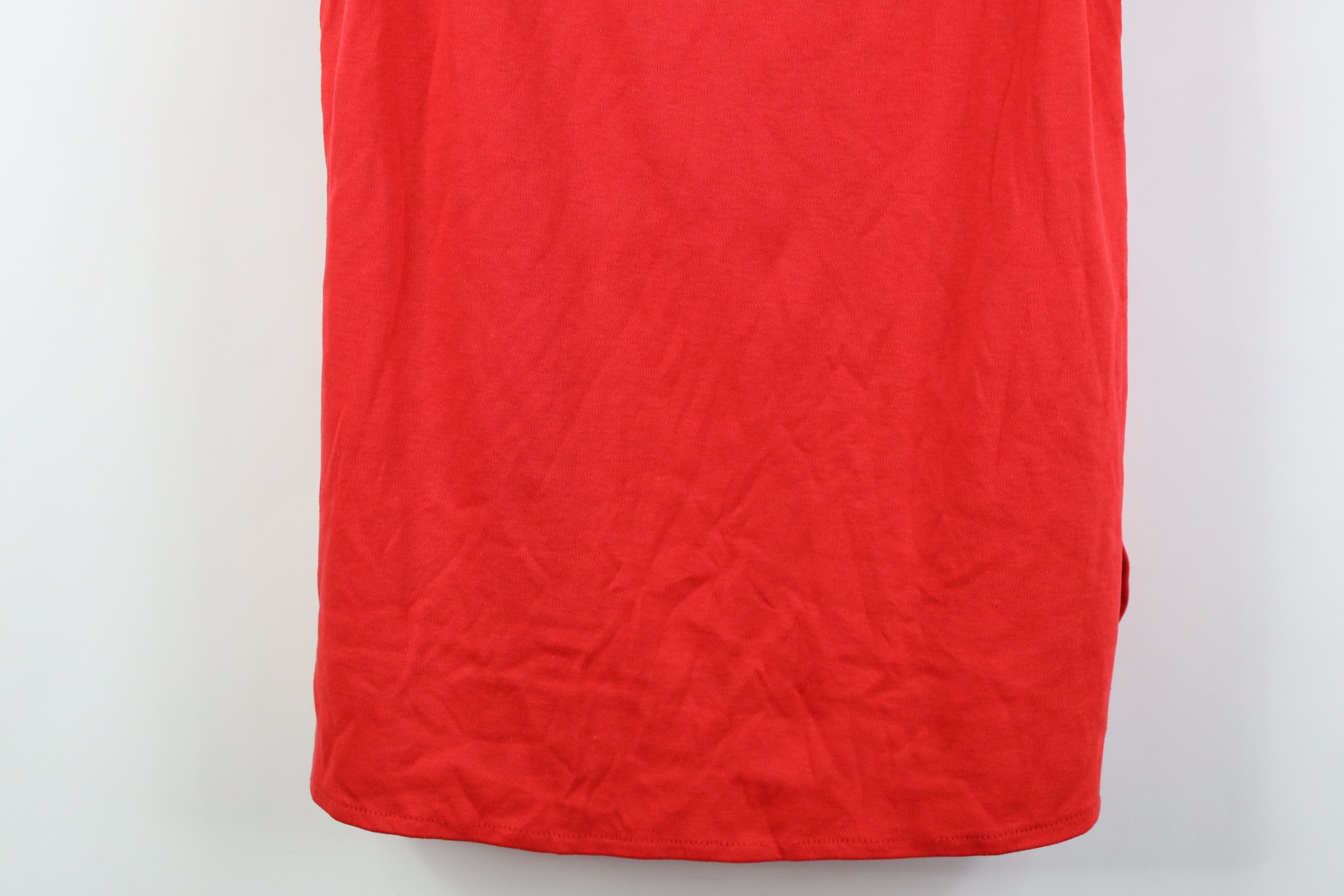 Vintage Vintage 70s Streetwear Blank Knit Tank Top T-Shirt Red USA Size XS / US 0-2 / IT 36-38 - 3 Thumbnail