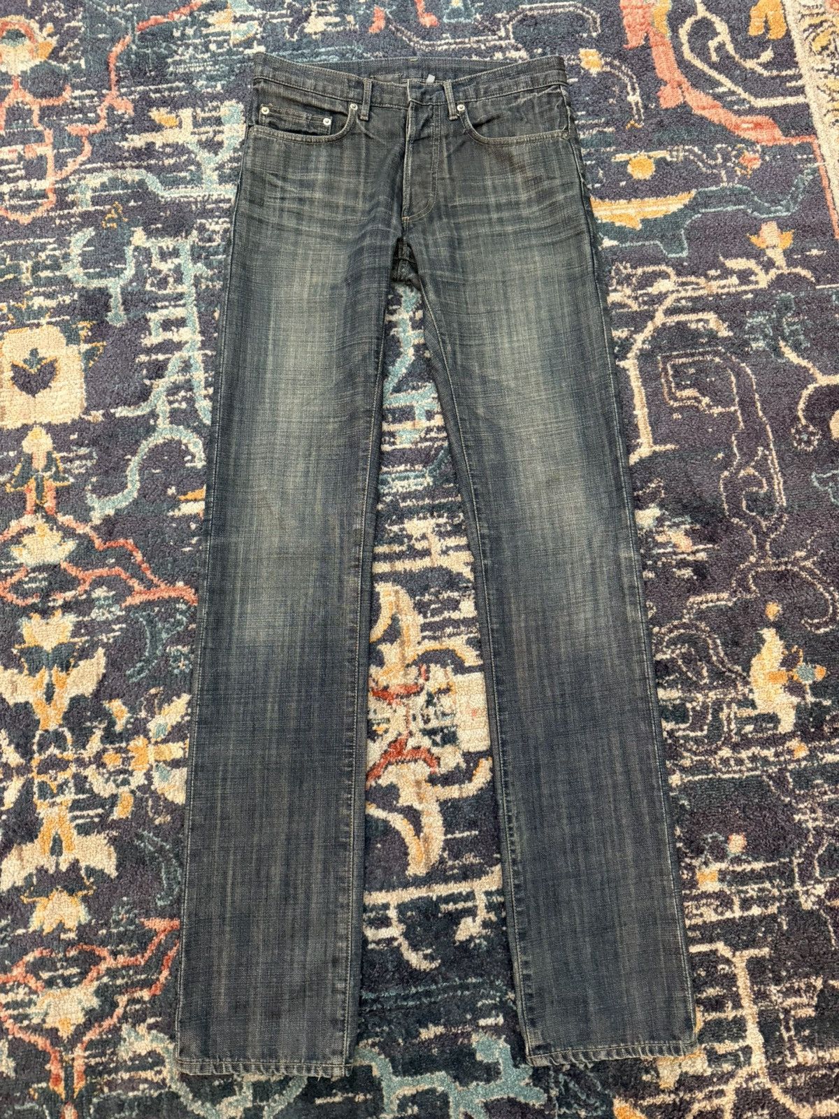 Hedi Slimane Dior Homme runway coated glitter denim Size US 28 / EU 44 - 2 Thumbnail
