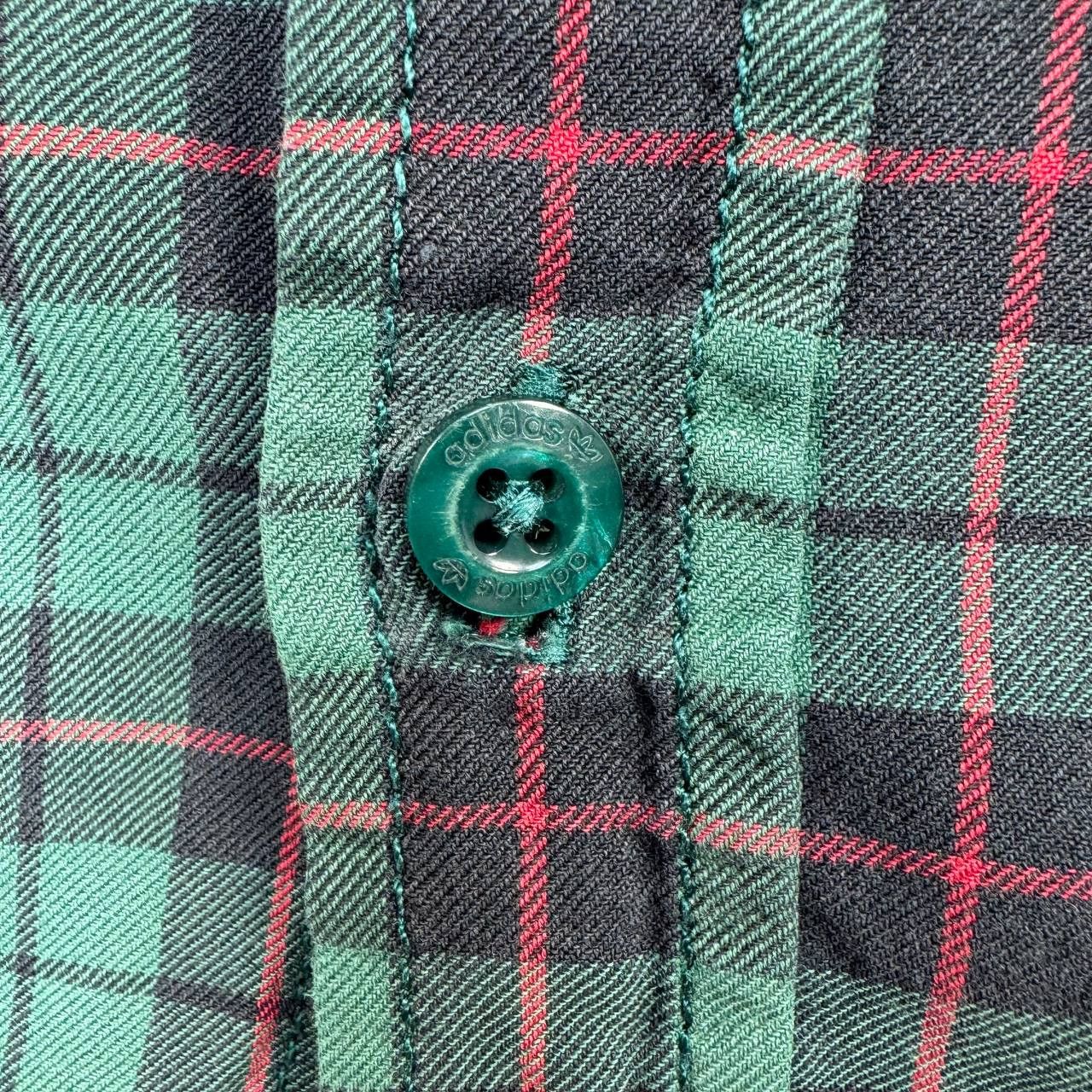 Adidas Adidas Originals Check Shirt Green Plaid Button Up Size L Size US L / EU 52-54 / 3 - 7 Thumbnail