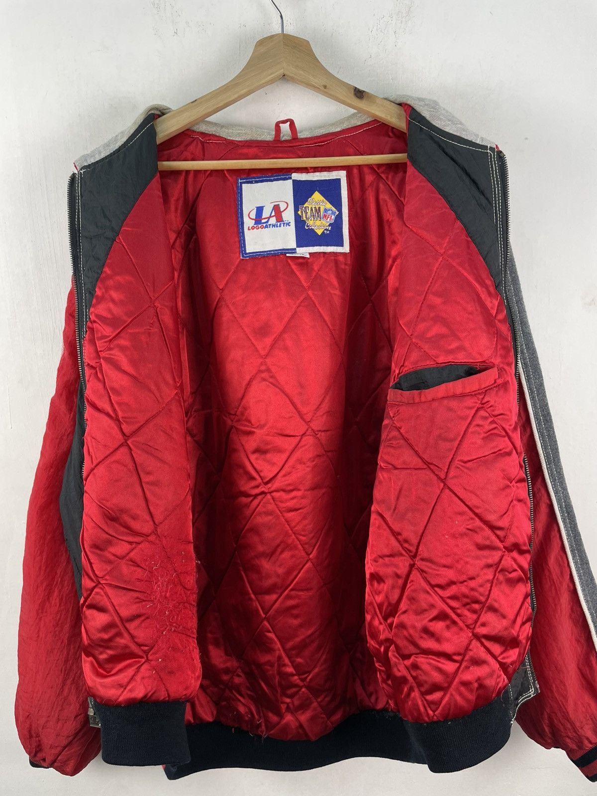 NFL Vintage San Francisco 49ers Windbreaker Hoodie Nylon Jacket Size US XXL / EU 58 / 5 - 7 Thumbnail