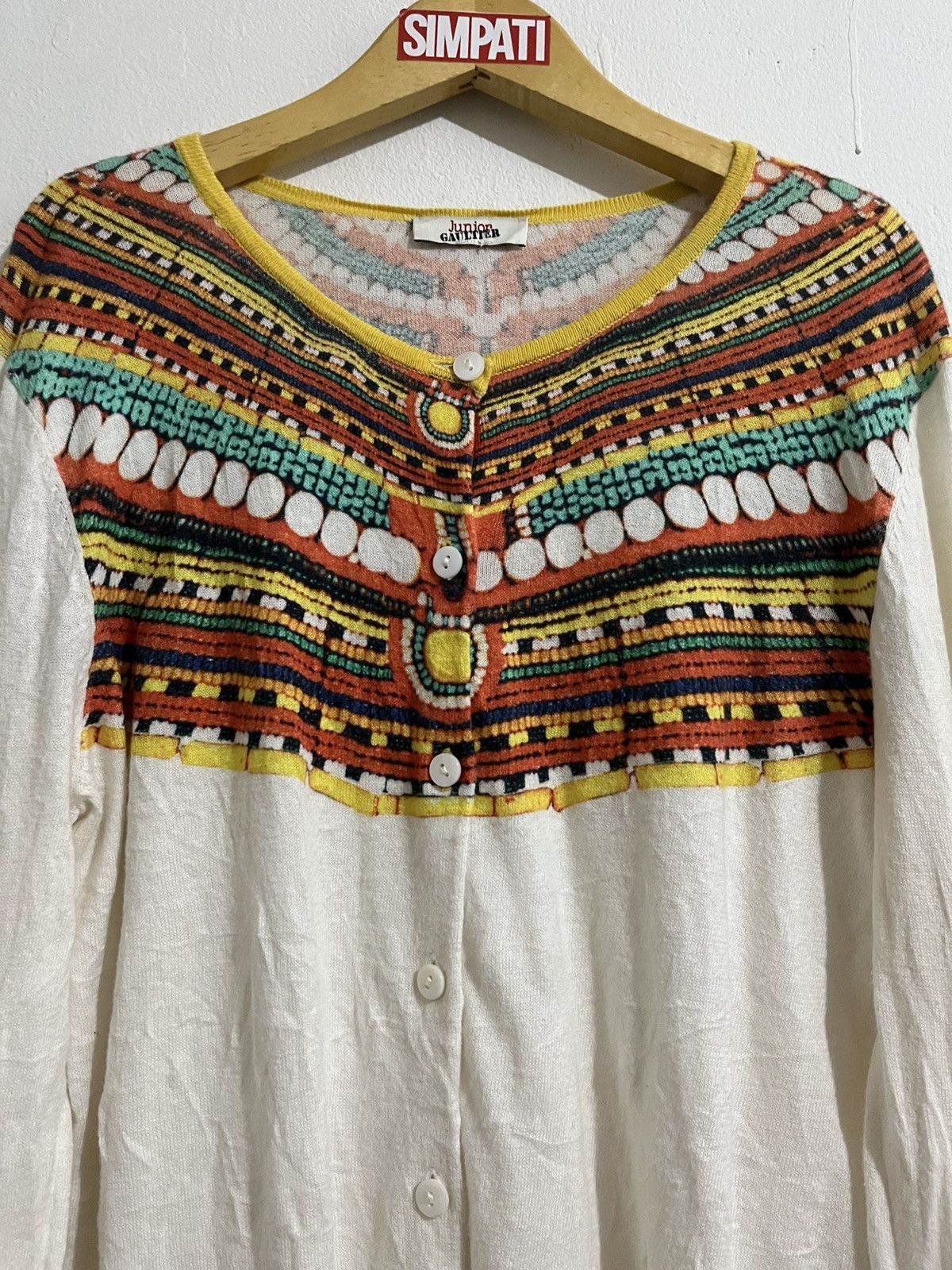 Jean Paul Gaultier Junior Gaultier By Jean Paul Gaultier Cardigan Tribal Tato Size S / US 4 / IT 40 - 4 Thumbnail
