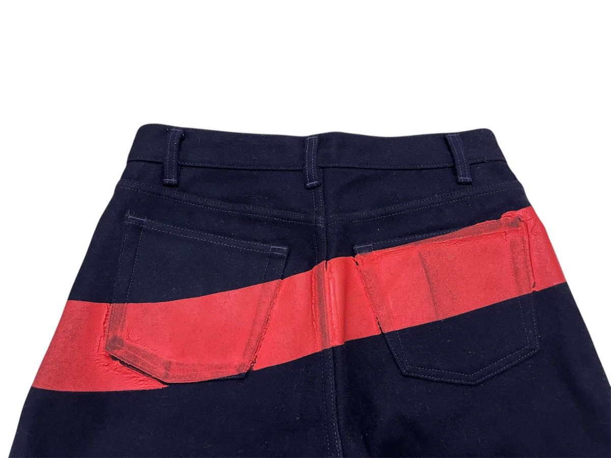 Helmut Lang Vtg Helmut Lang Archieve 1997 Red Rubber Stripe Wool Jeans Size US 31 - 4 Thumbnail