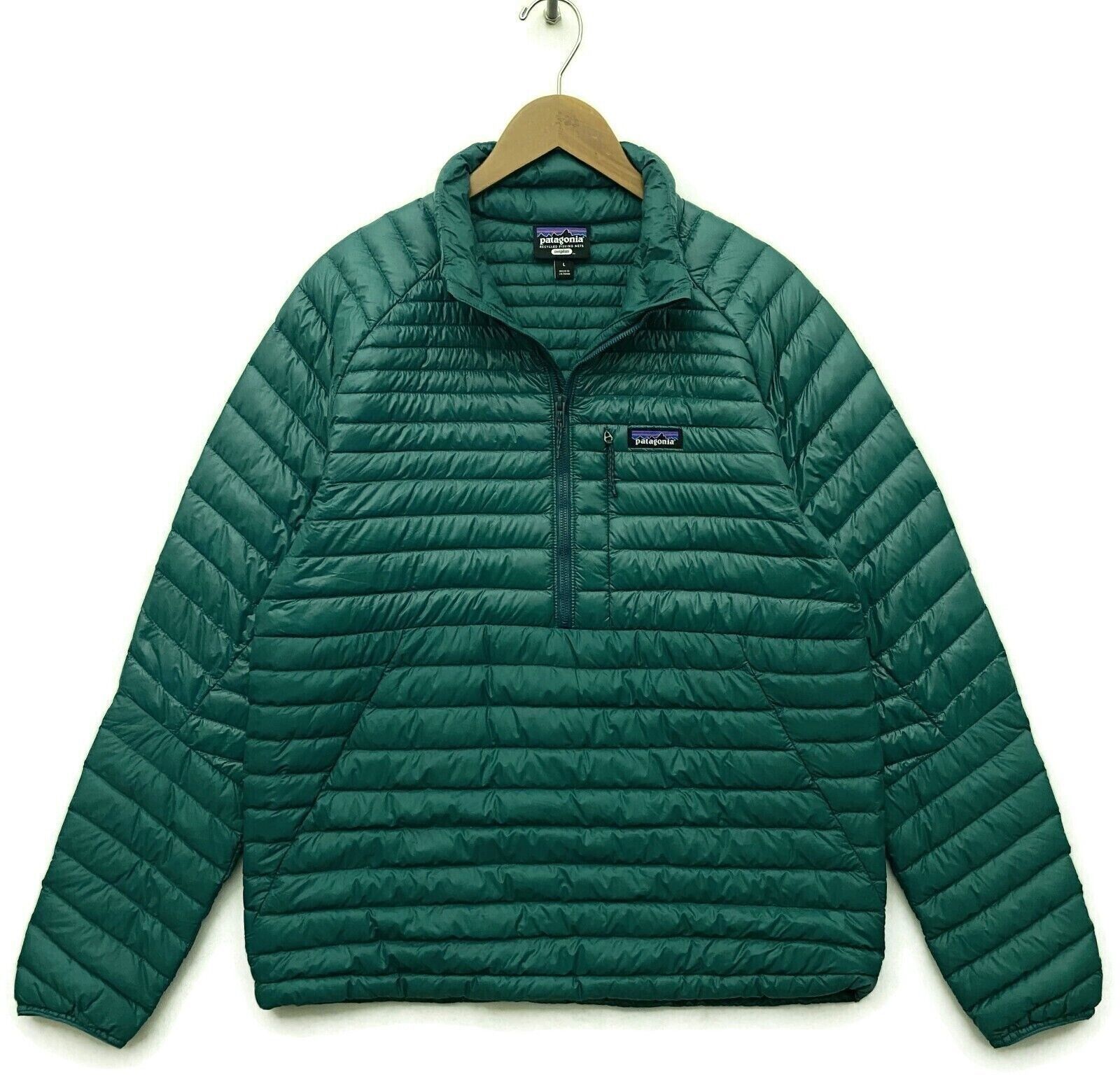 image of Patagonia Mens Alplight Pullover Slim Fit Jacket Puffer in Green (Size Large)