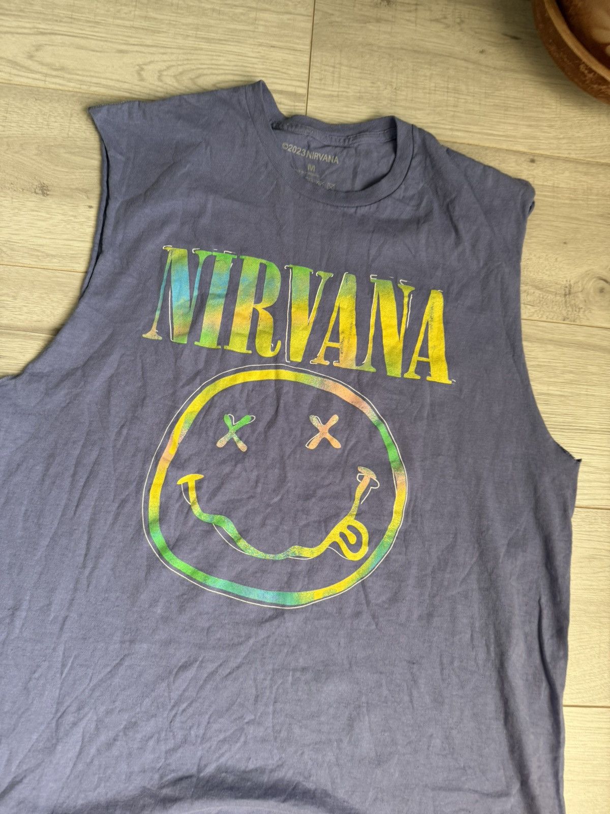 Nirvana Vintage Nirvana Tie-Dye Logo Tee (Purple) sleeveless Size US M / EU 48-50 / 2 - 2 Thumbnail