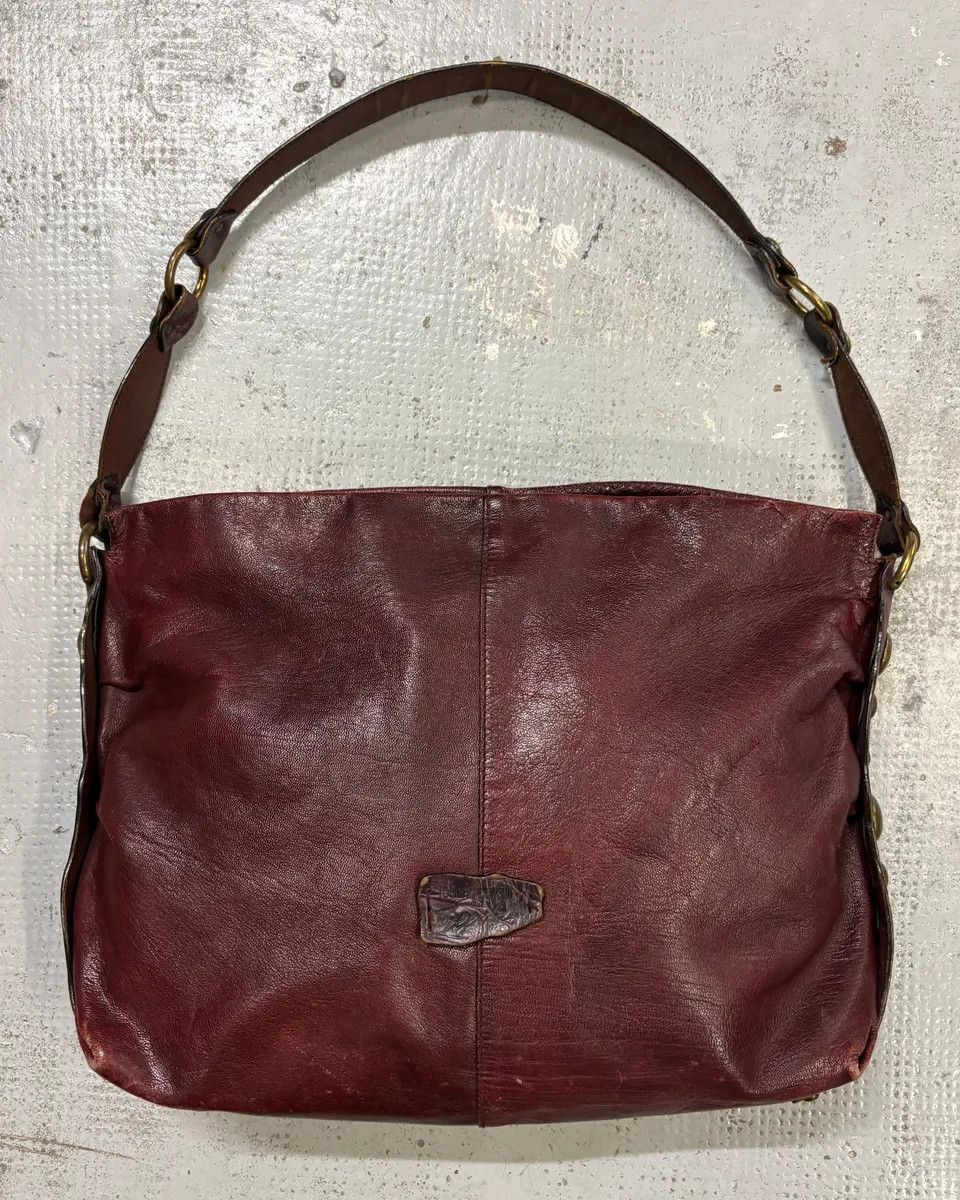 Roberto Cavalli Roberto Cavalli Bordeaux Studded Leather Shoulder Bag Size ONE SIZE - 1 Thumbnail