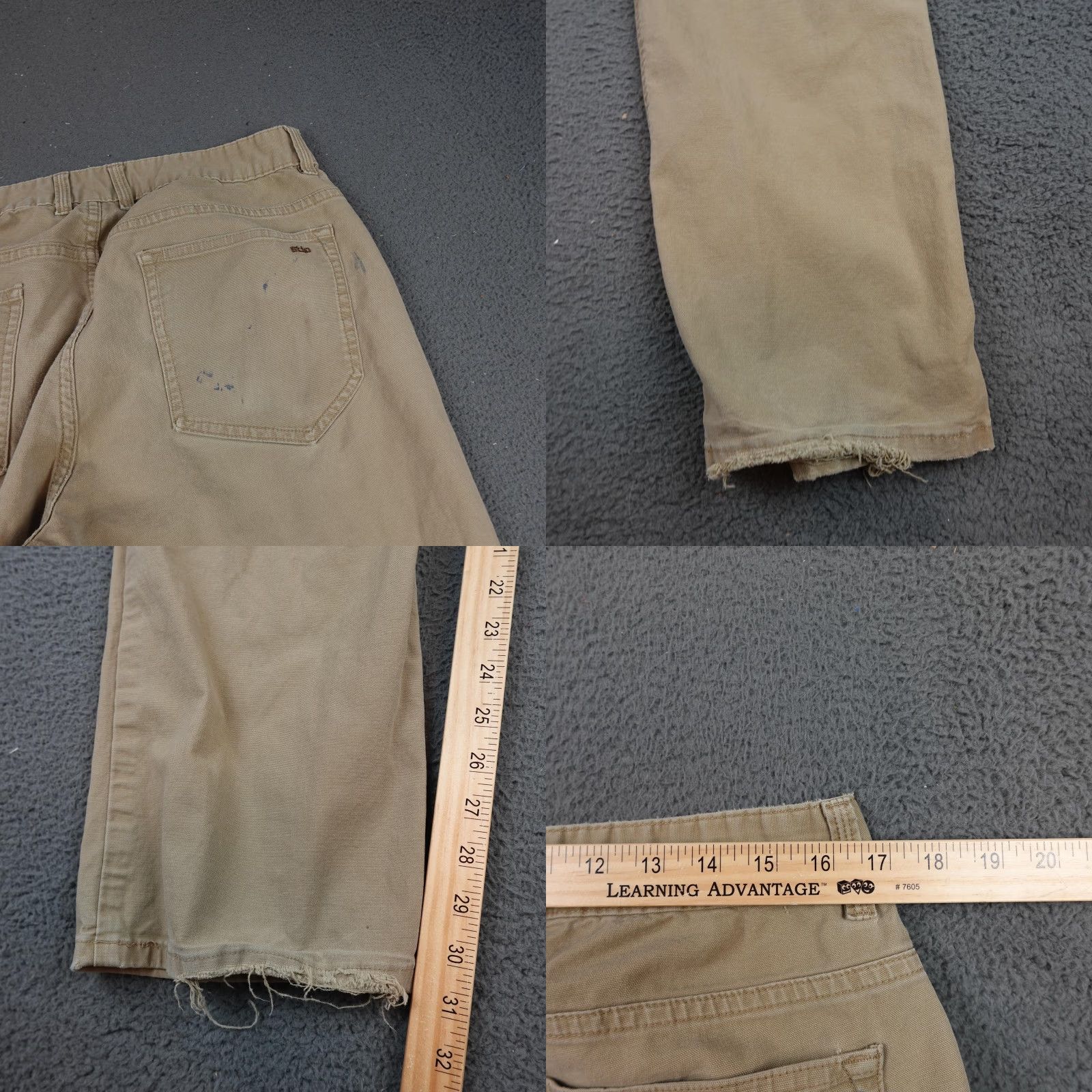 Vintage Stio Pants Mens 35x30 Beige Khaki Outdoor Workwear Paint Stains Size US 35 - 8 Thumbnail