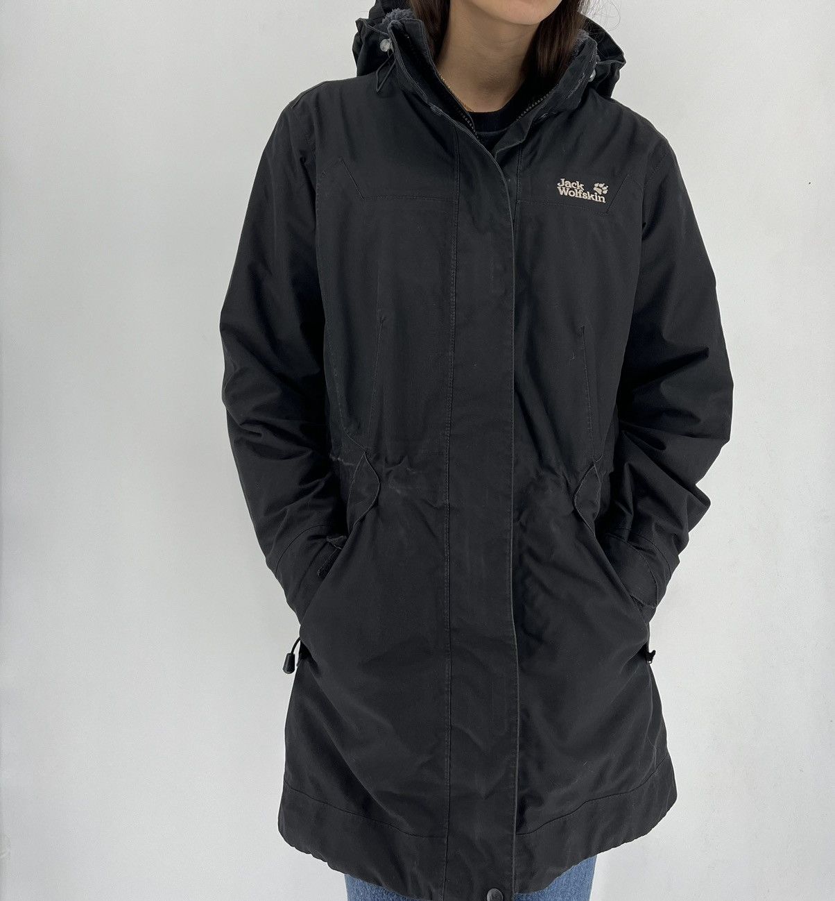 Jack Wolfskin Texapore Jacket S Windproof Hooded Coat Zip Up Waistcoat Top Size M / US 6-8 / IT 42-44 - 4 Thumbnail