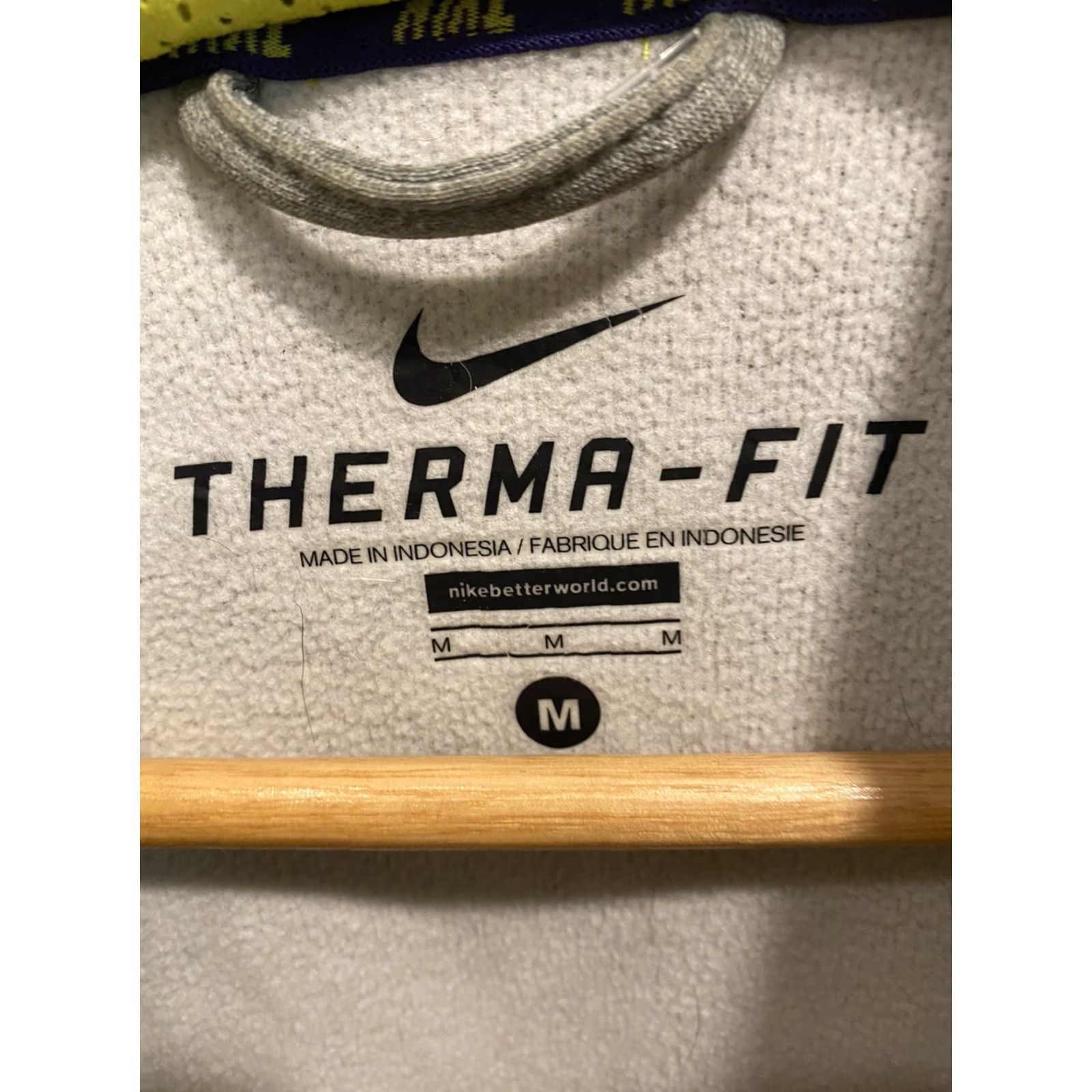 Nike Nike Therm-fit Full Zip Hood Jacket Mens M Gray Yellow Track Jacket Running Jogging CrossFit Size US M / EU 48-50 / 2 - 6 Thumbnail