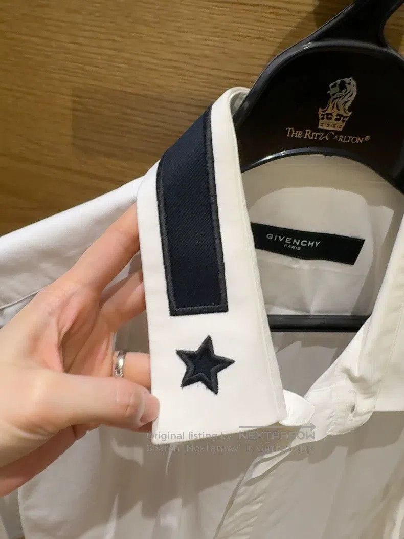 Givenchy Givenchy Size39 White Star Shirt Size US M / EU 48-50 / 2 - 5 Thumbnail