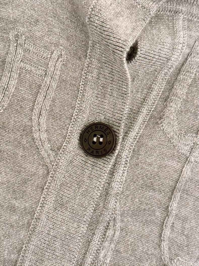Hermes Hermes Jacquard Knit Grey Cardigan Size XS / US 0-2 / IT 36-38 - 7 Thumbnail