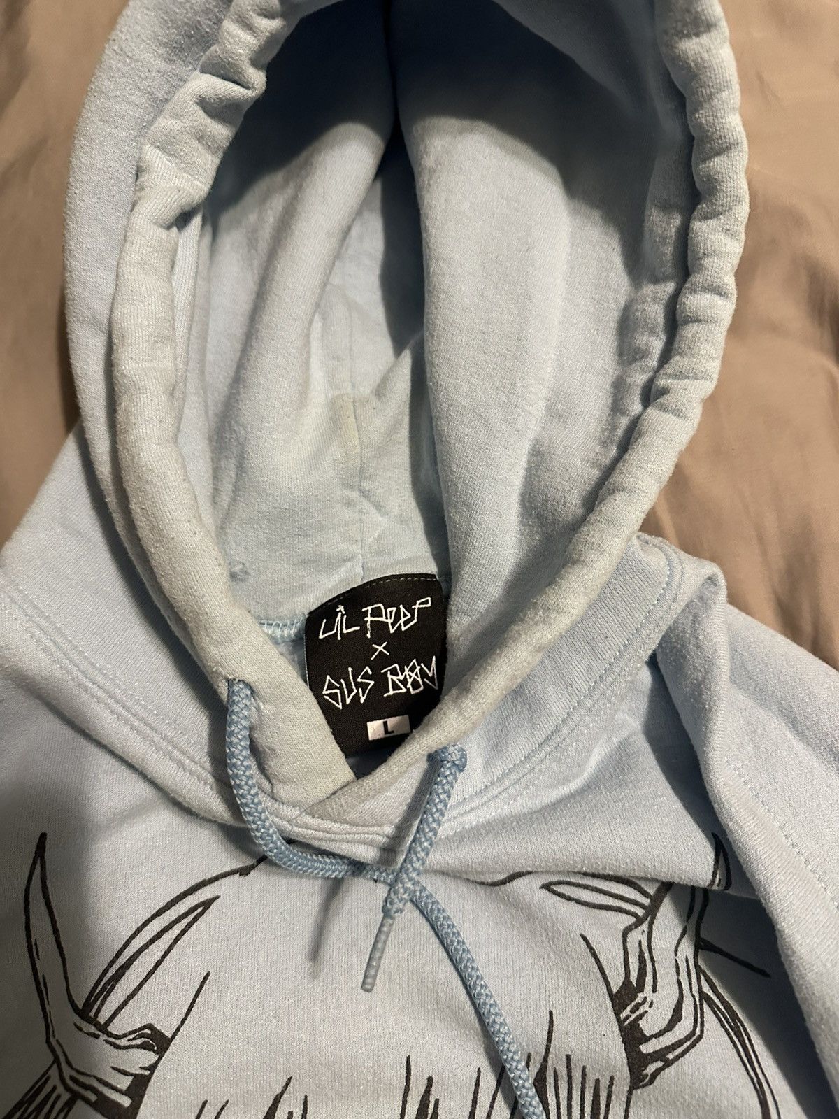 Lil Peep × Sus Boy lil peep x sus boy baby blue hoodie Size US L / EU 52-54 / 3 - 3 Thumbnail