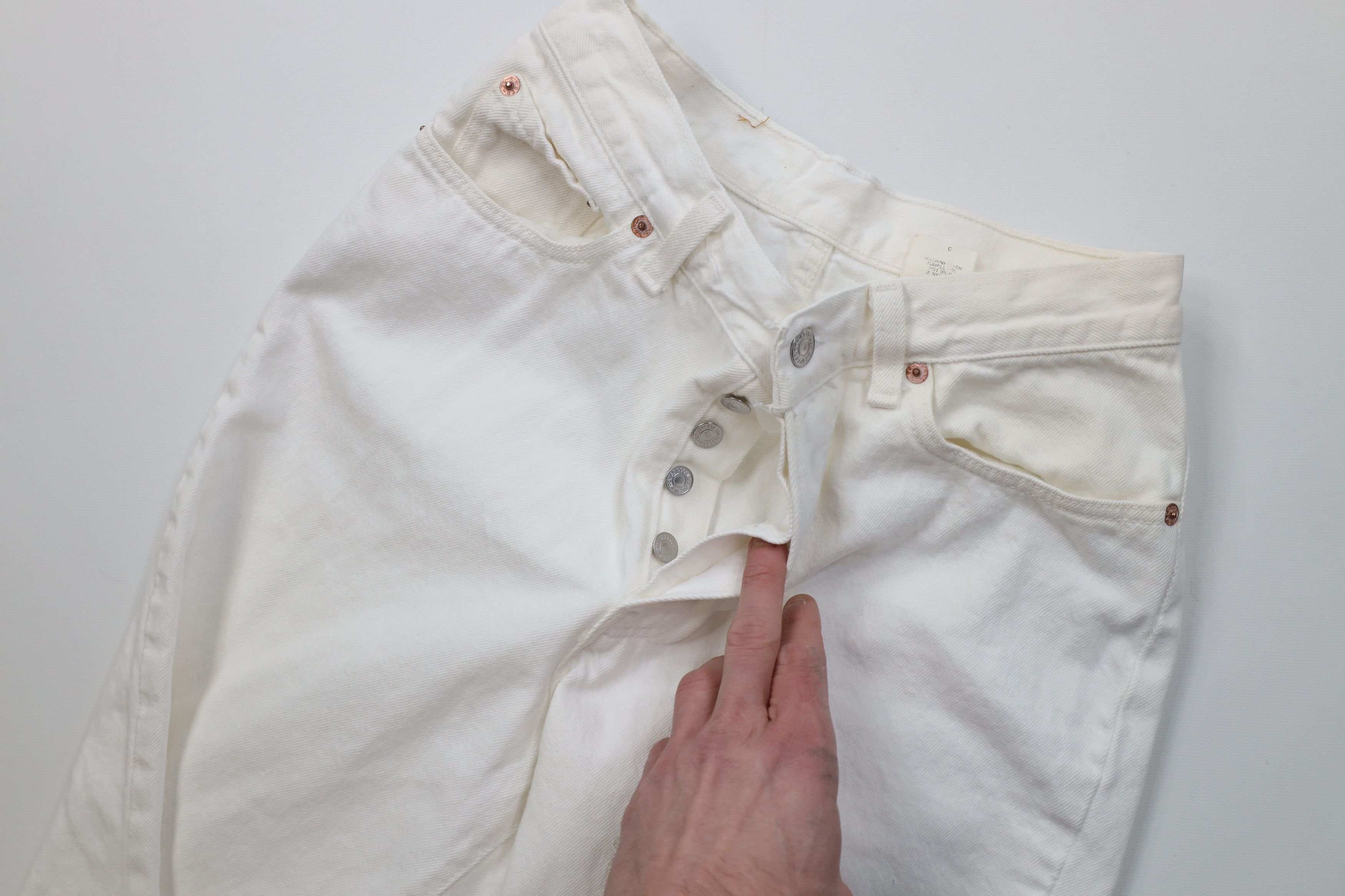 Levi's Vintage 90s Levis 544 Relaxed Tapered Leg Jeans White USA Size 32" / US 10 / IT 46 - 9 Thumbnail