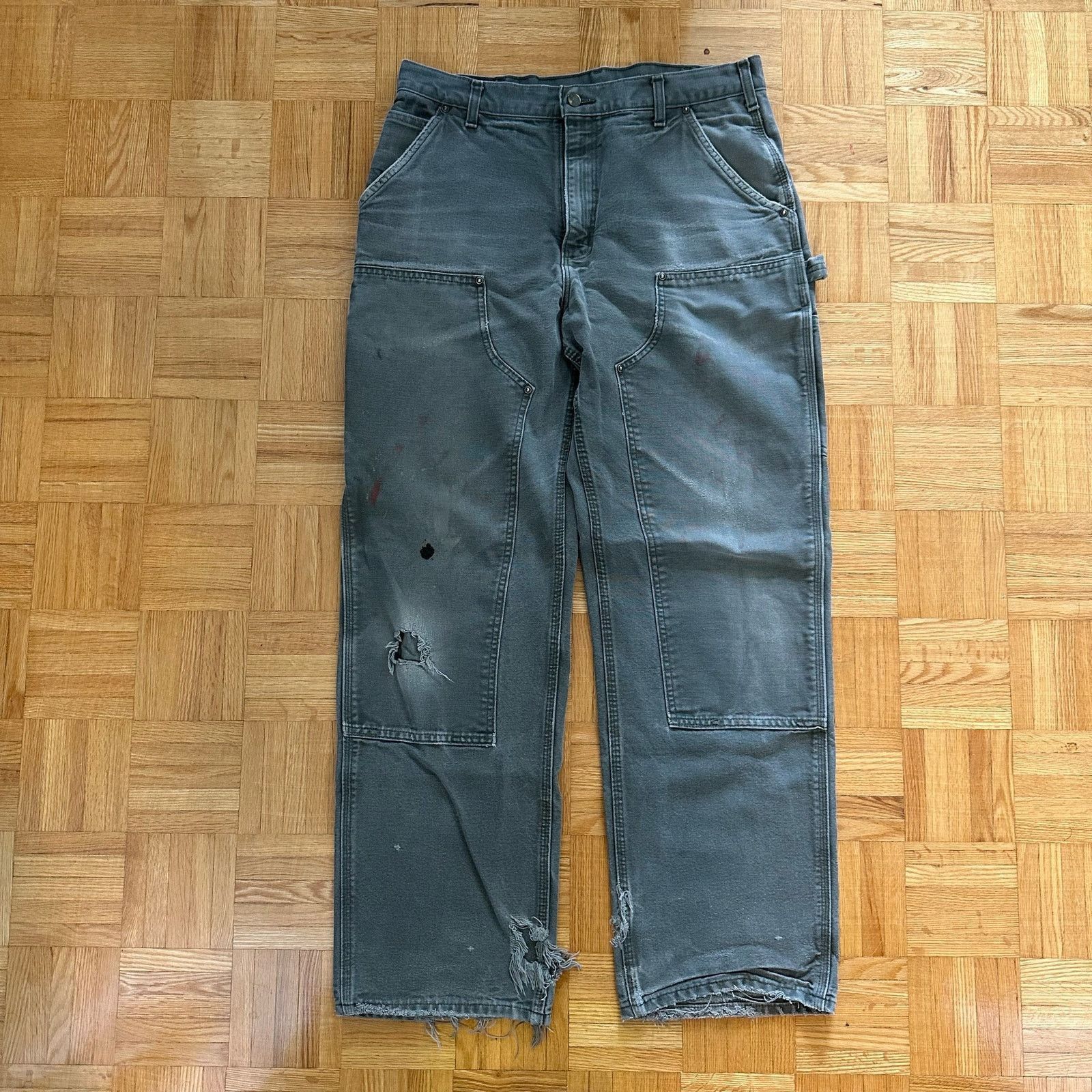 Carhartt Carhartt Double Knee Carpenter pants Green Size 34 x 32 Size US 34 / EU 50 - 1 Thumbnail