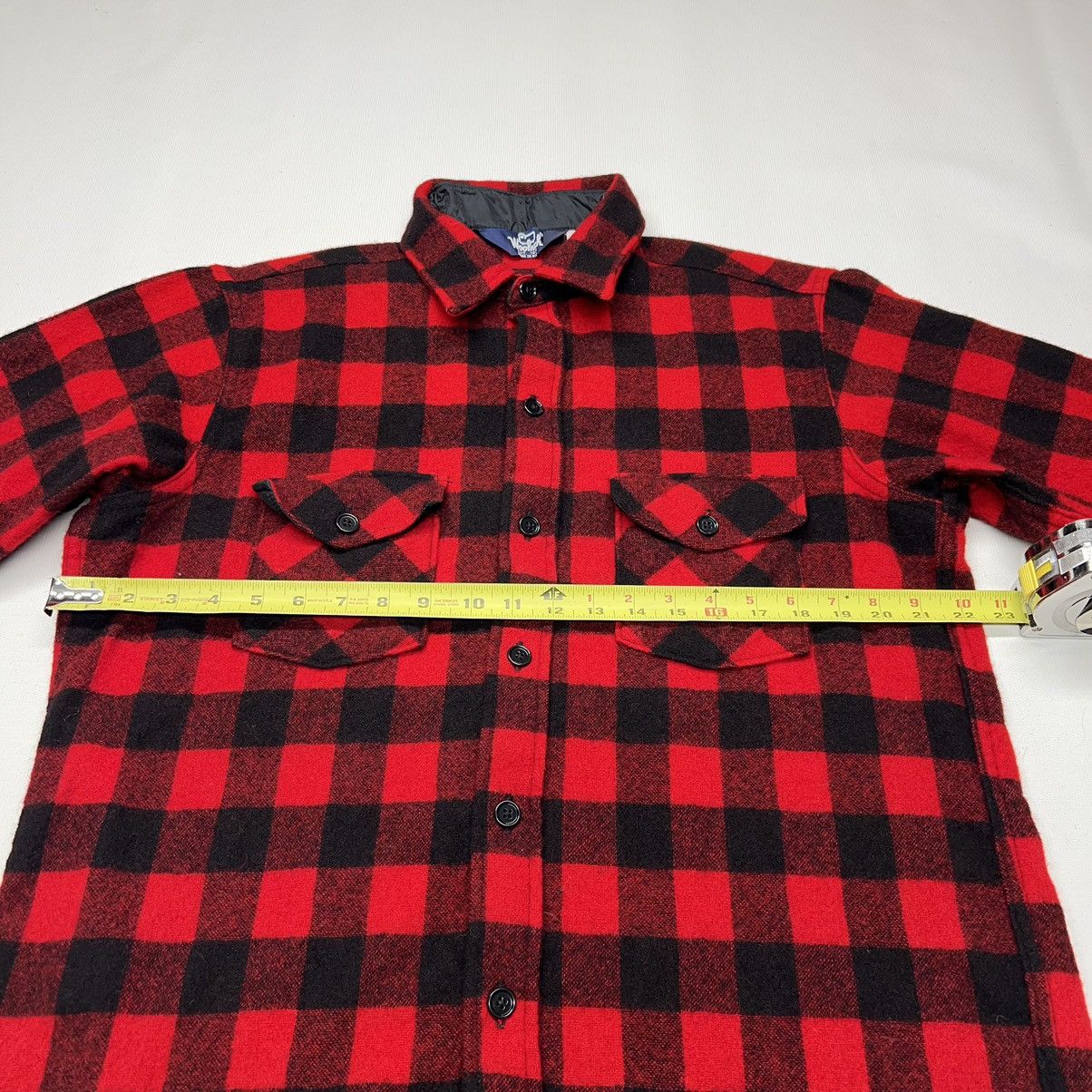 Vintage × Woolrich Woolen Mills Woolrich Flannel Shirt Red Plaid Buffalo Button Up Wool Size US L / EU 52-54 / 3 - 16 Thumbnail