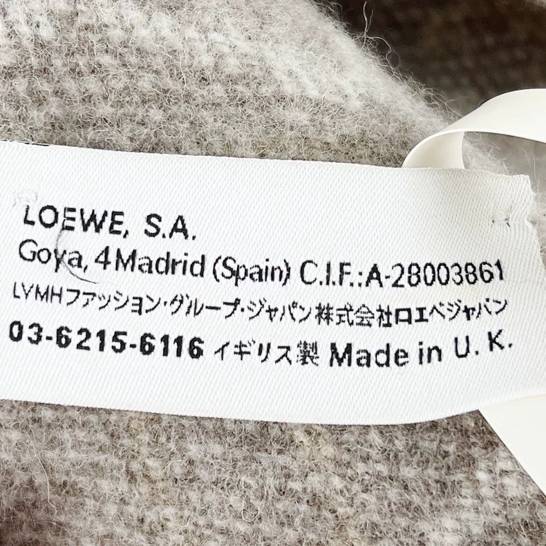Loewe LOEWE Classic Checkerboard Milk Tea Colored Scarf Size ONE SIZE - 5 Thumbnail