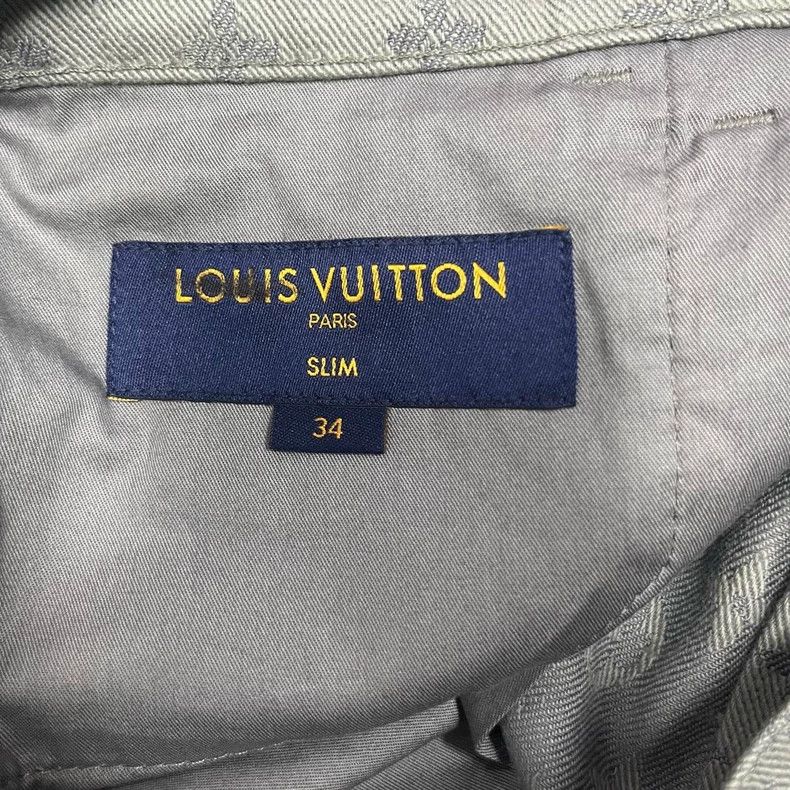 Louis Vuitton louis vuitton Grey Solid Full Print Straight Leg Casual Je Size US 34 / EU 50 - 4 Thumbnail