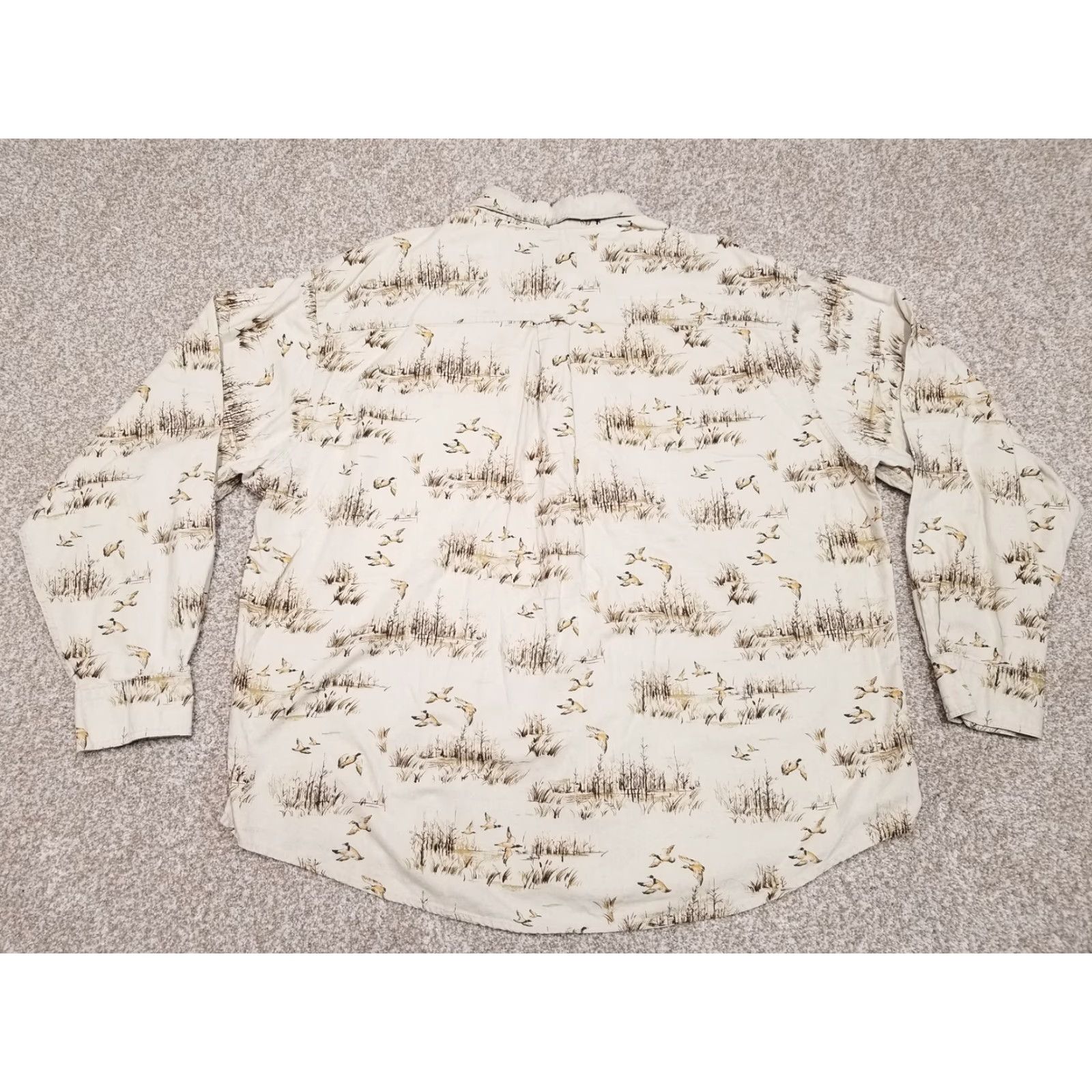 Vintage Woolrich Shirt Mens XL Beige Birch Ducks Hunting Casual Outdoor Cotton Shirt Men XL Beige Ducks Hunting Casual Outdoor Cotton Size US XL / EU 56 / 4 - 5 Thumbnail