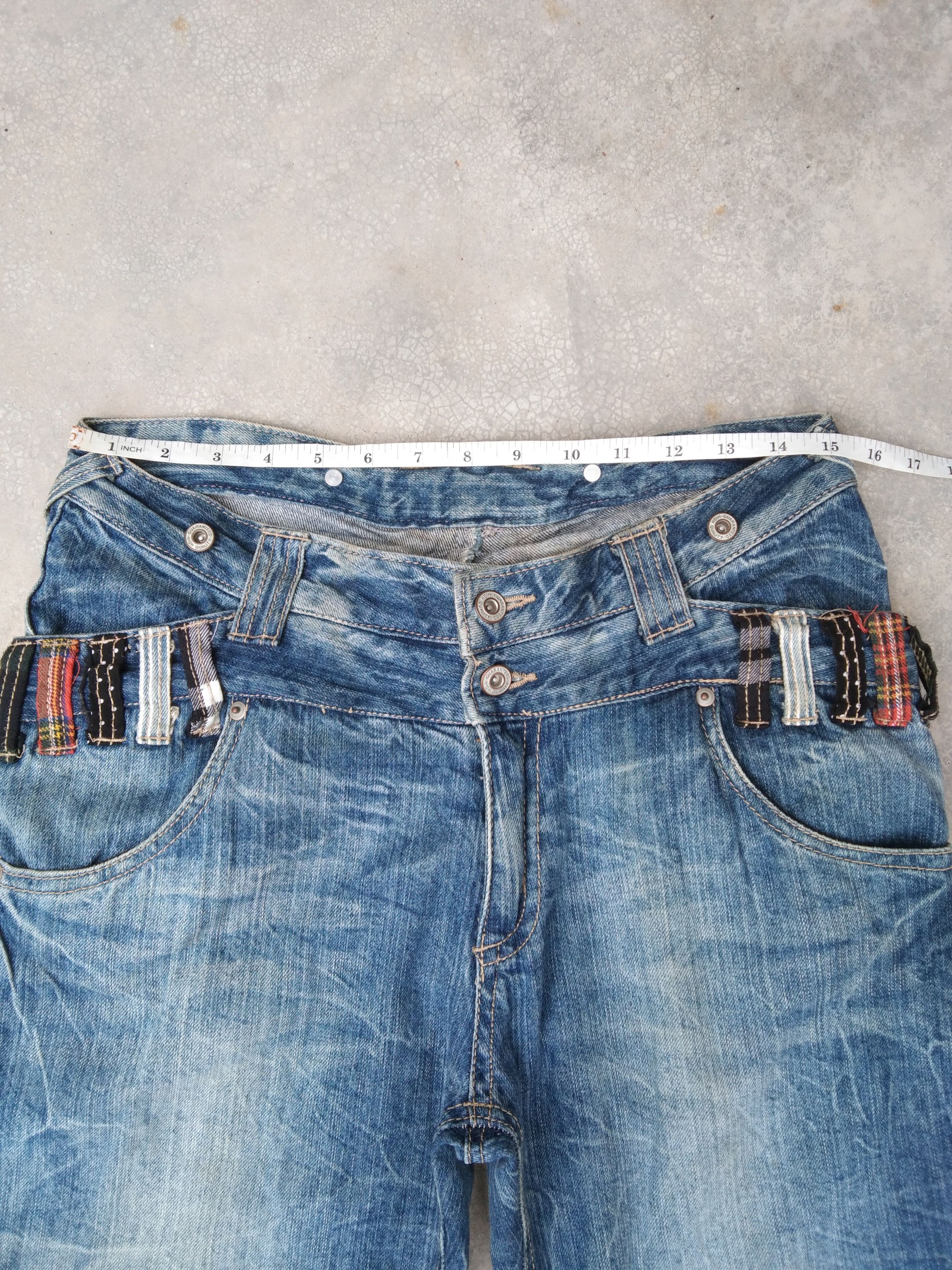 Japanese Brand × Vintage Vintage Distressed Japan Retro Punk Jeans Double Waist Denim Size US 30 / EU 46 - 4 Thumbnail
