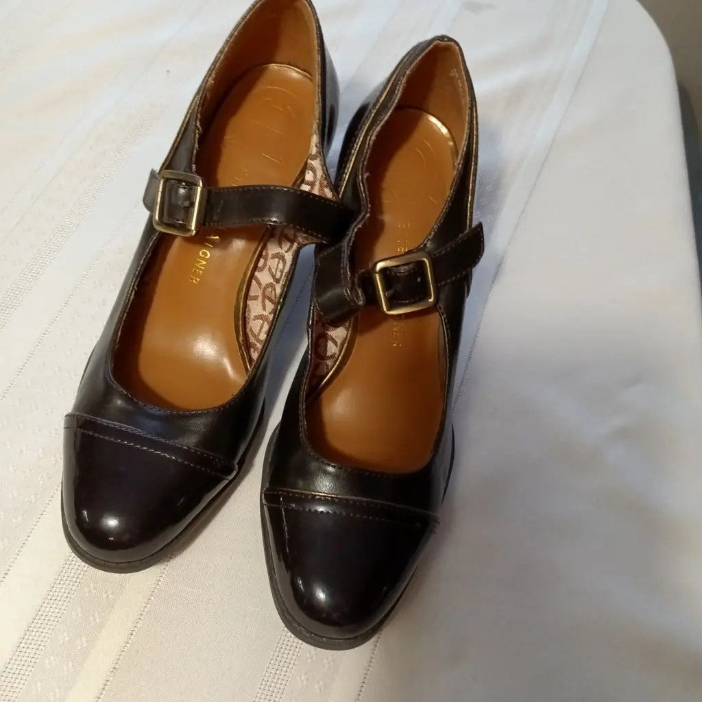 Etienne Aigner Etienne Aigner Vintage Mary Jane Heels Leather Size US 7 / IT 37 - 4 Thumbnail