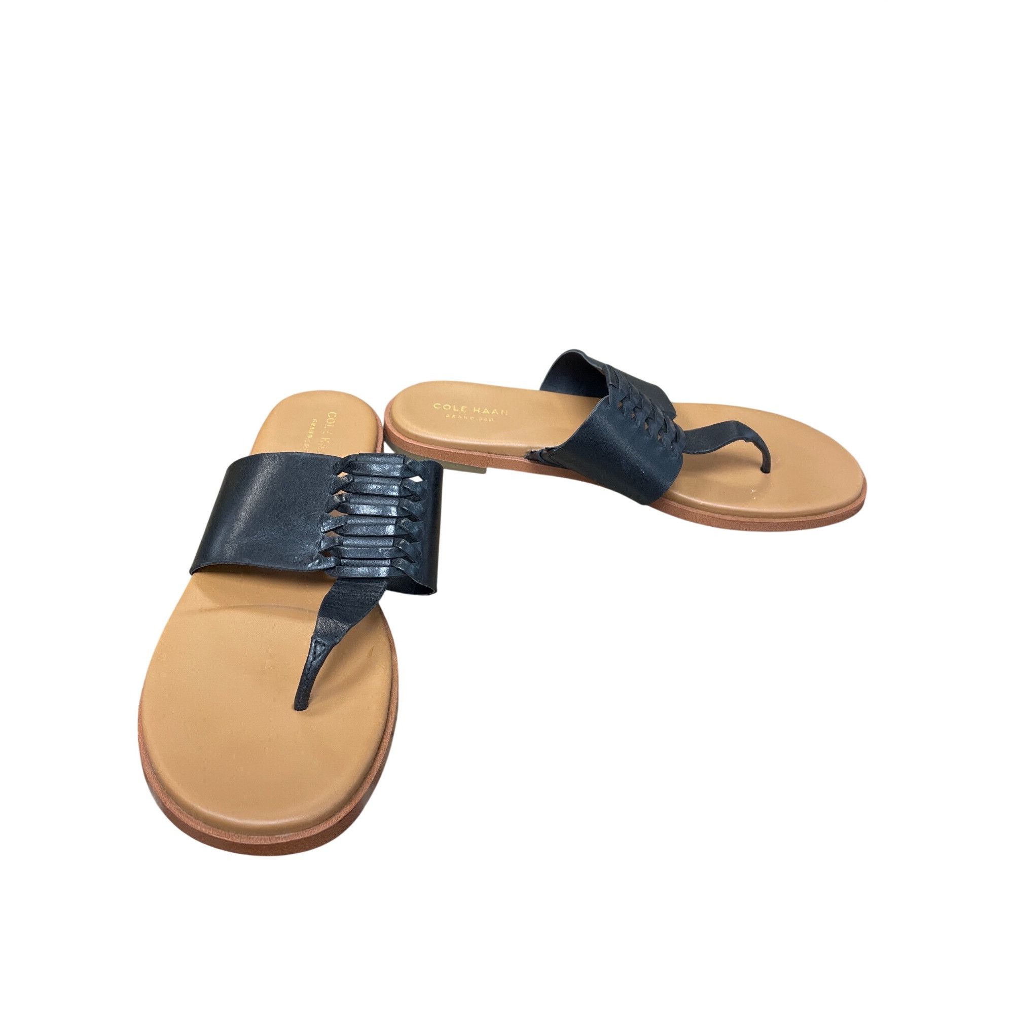 Cole Haan Cole Haan wms black peep thong slip on sandals sz 8.5B SKU 9 Size US 8.5 / IT 38.5 - 1 Thumbnail