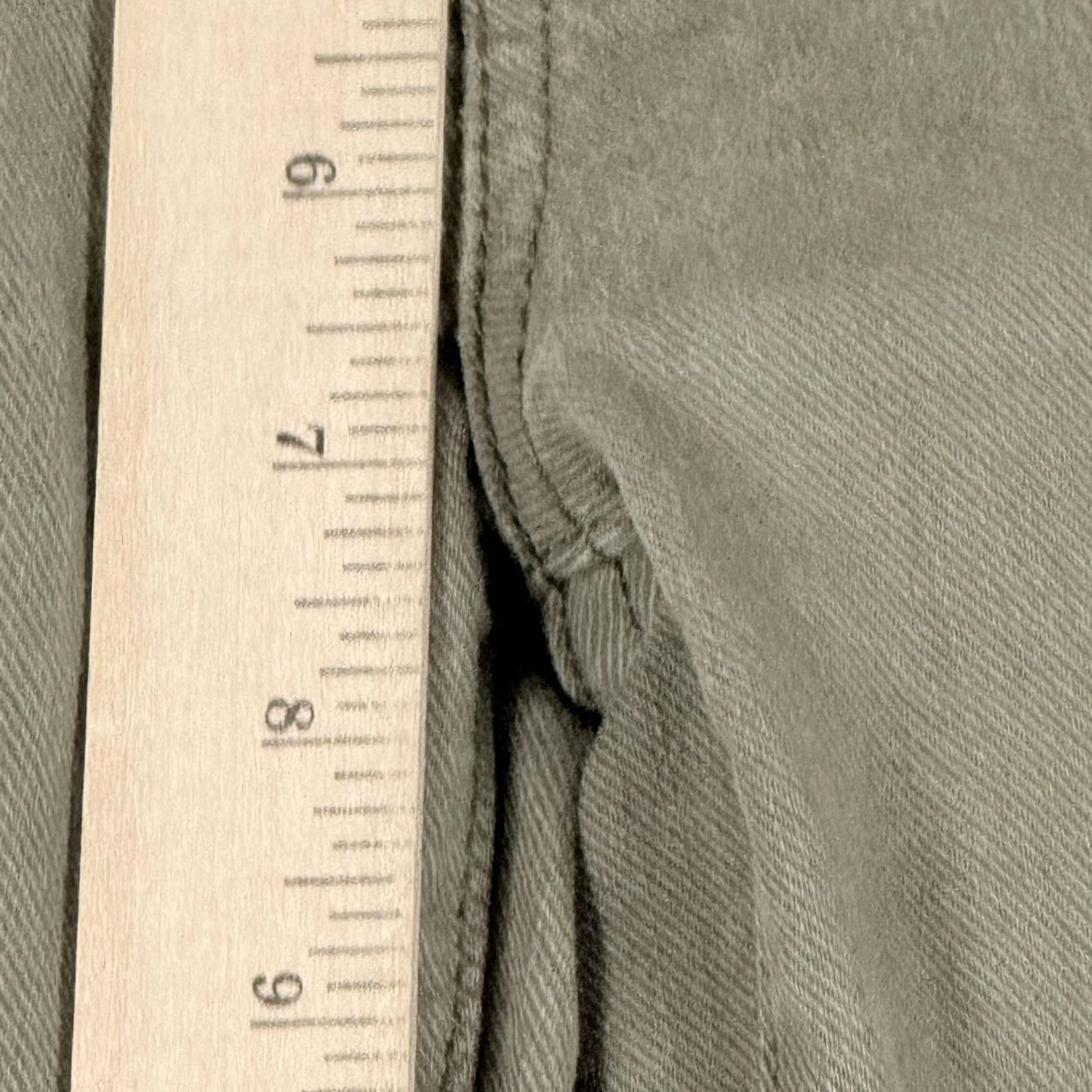 7 For All Mankind VINTAGE 7 For All Mankind Jeans Womens 26 Olive Green Distressed Skinny Stretch USA Size 26" / US 2 / IT 38 - 5 Thumbnail