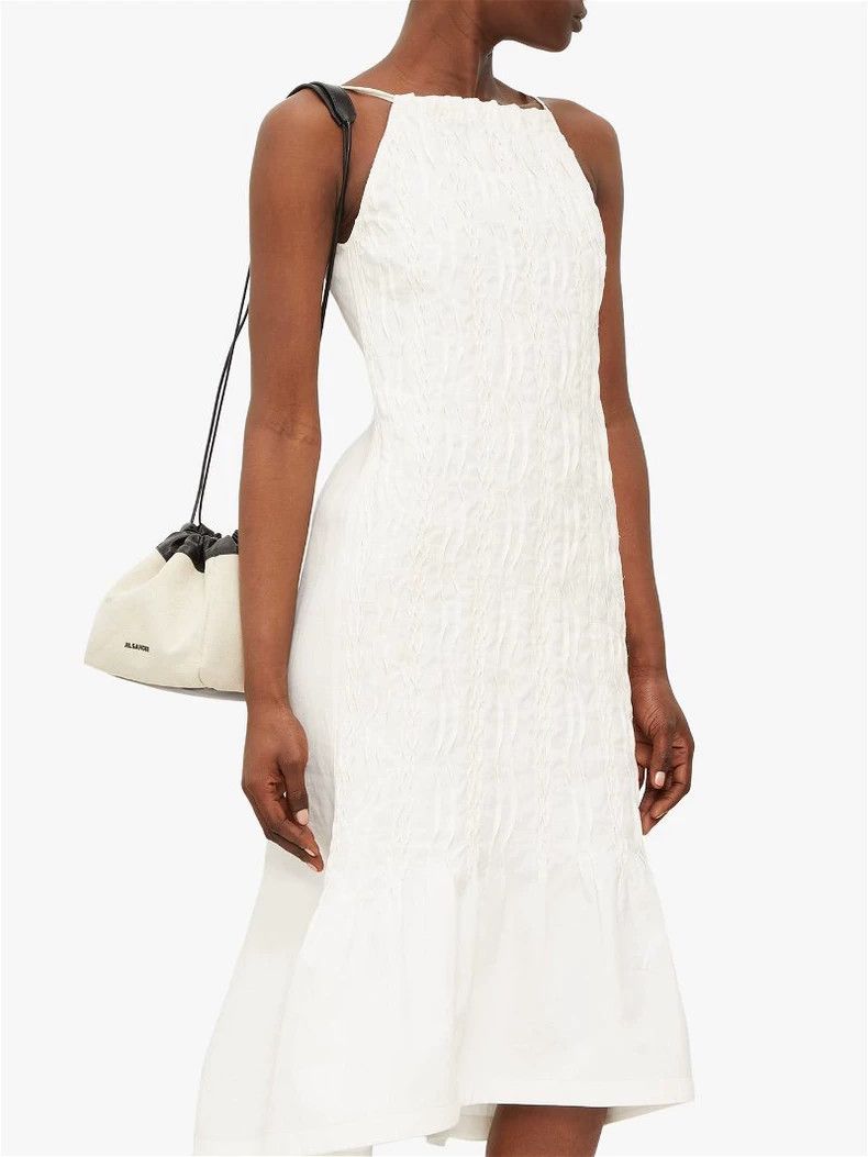 Jil Sander Jil Sander Crinkled Tencel Linen Dress Size M / US 6-8 / IT 42-44 - 7 Thumbnail