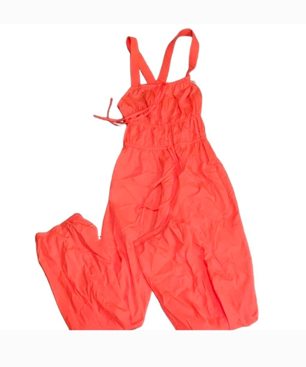 Free People Free people tropic red/verm hot watermelon jumpsuit size XS Size 22" - 2 Thumbnail