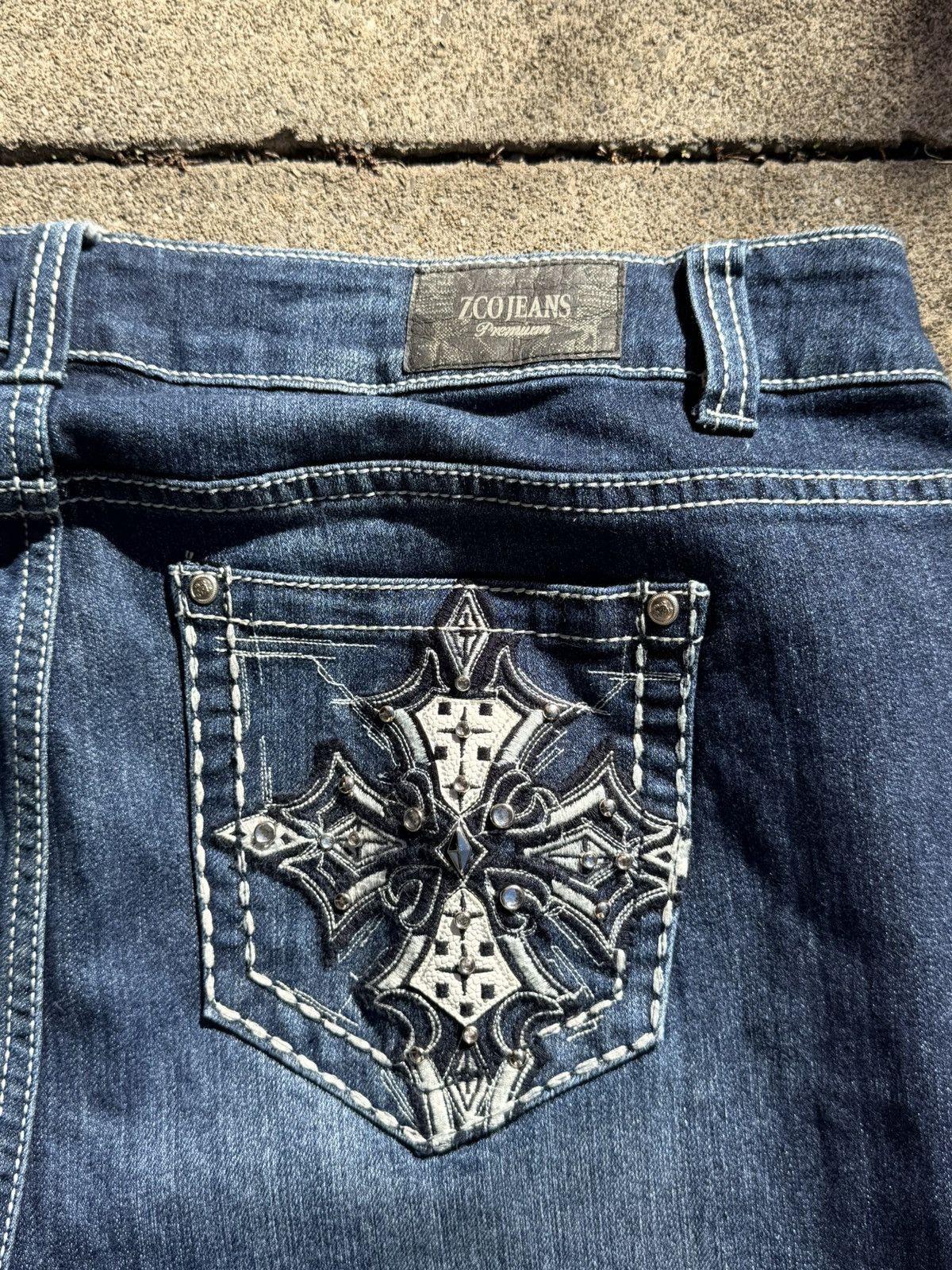 Other Vintage Zco Jeans With Embroidering, Y2K 2000’s Size 40" / US 18 - 5 Thumbnail