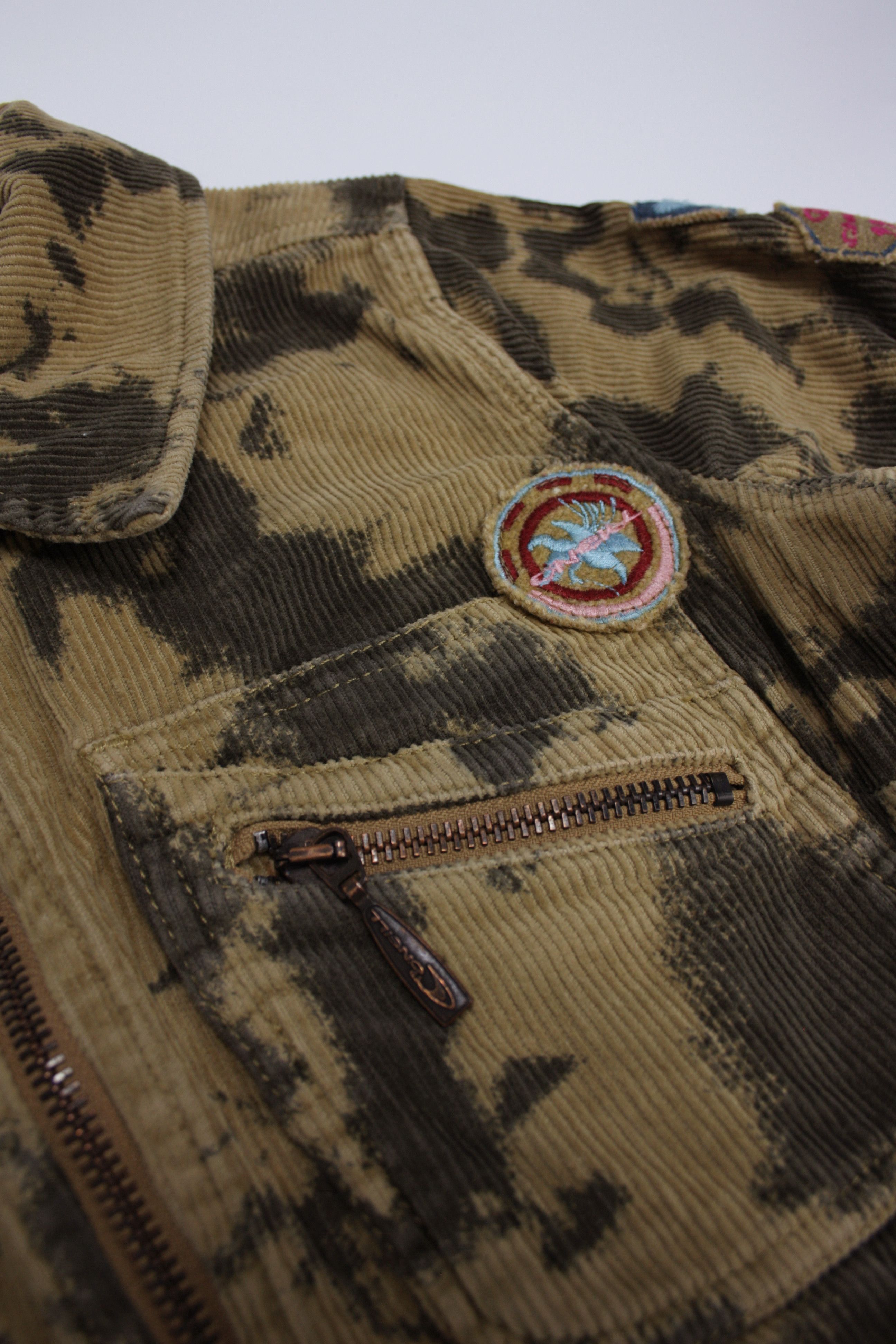 O'Neill × Vintage Oneill 90s Vintage Corduroy Camo Twin Pocket Zip Maxi Dress Size M / US 6-8 / IT 42-44 - 6 Thumbnail